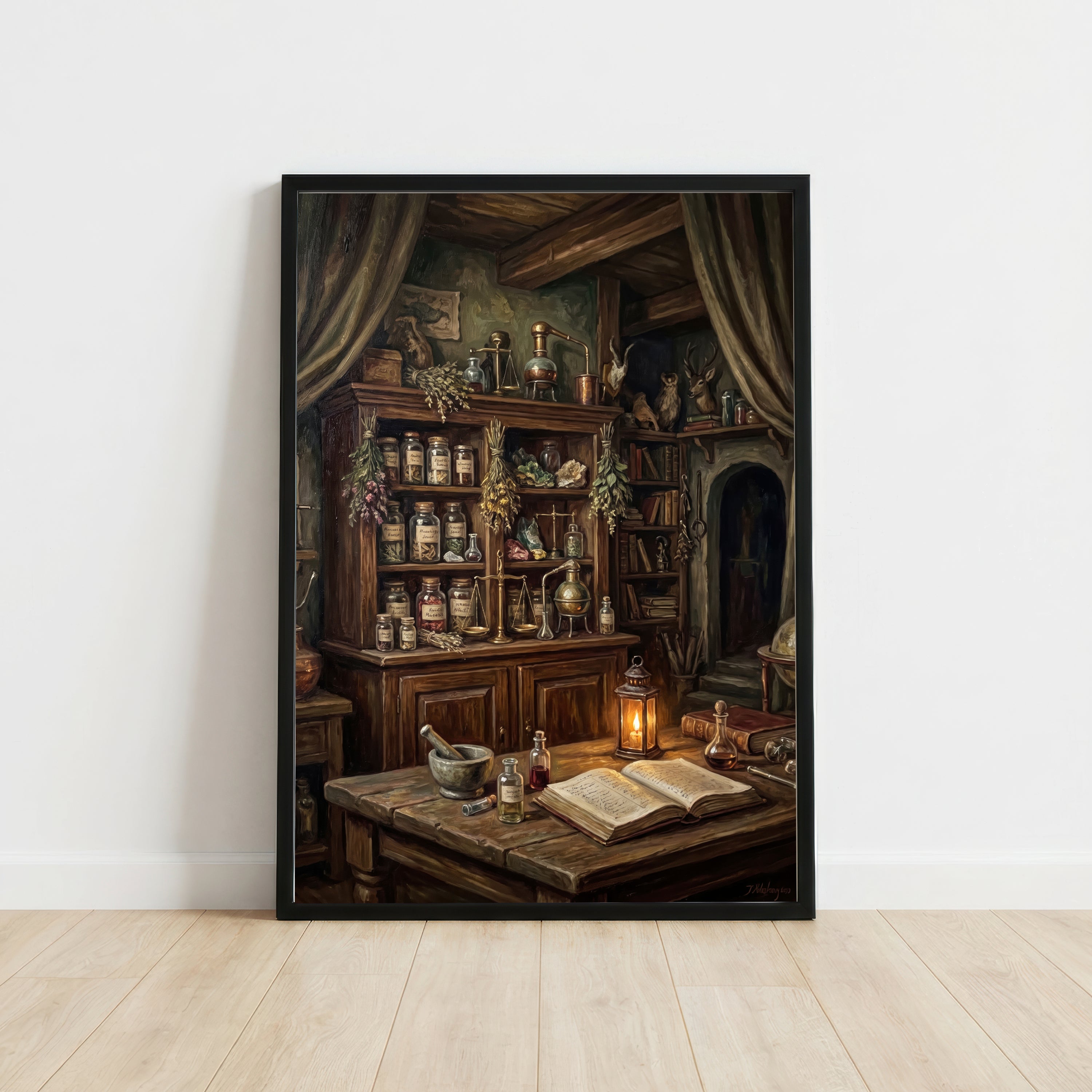 Vintage Apothecary Interior Art Print