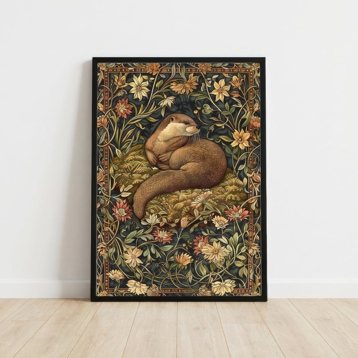 Otter William Morris Inspired Art Print