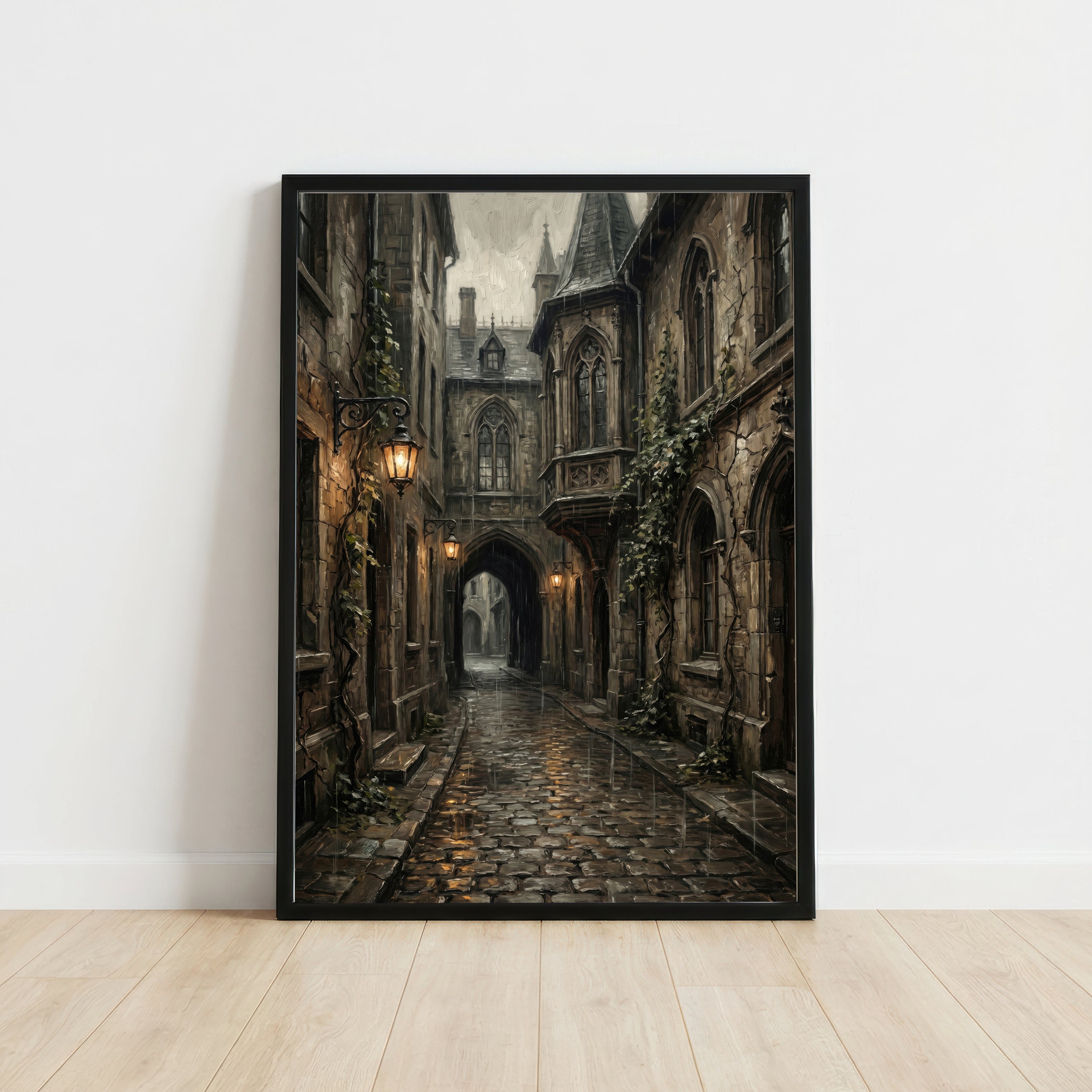 Gothic Medieval Alley Art Print