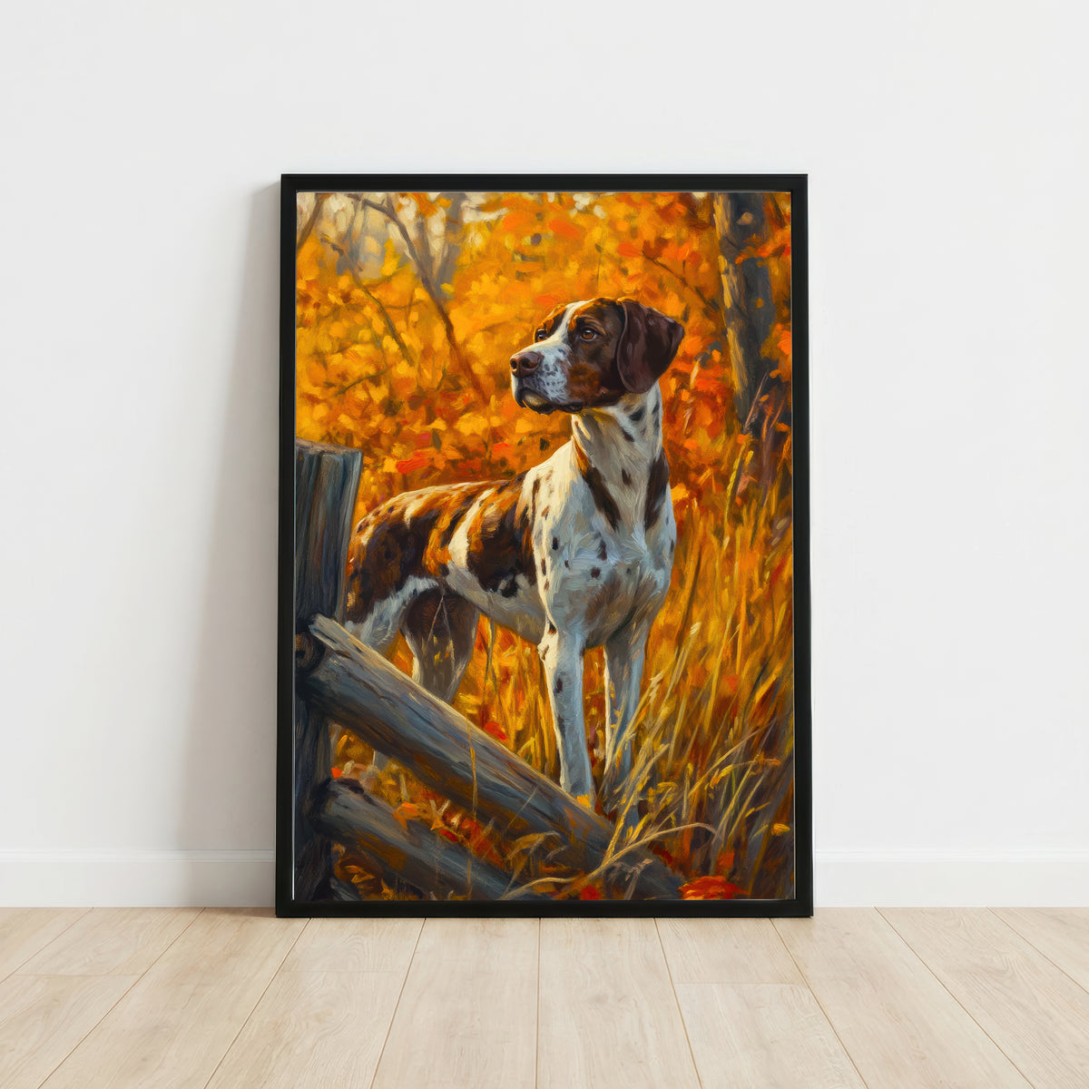 Autumn Hunting Dog Art Print