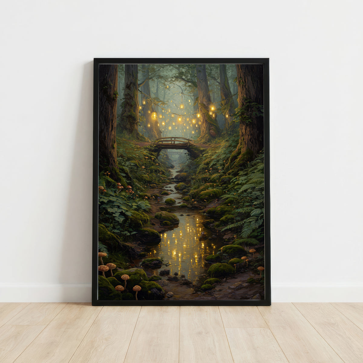 Enchanted Forest Lantern Art Print