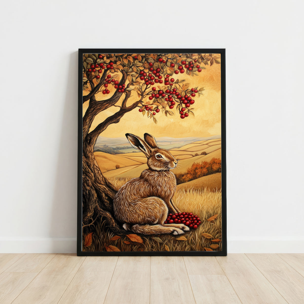 Woodland Hare Countryside Art Print