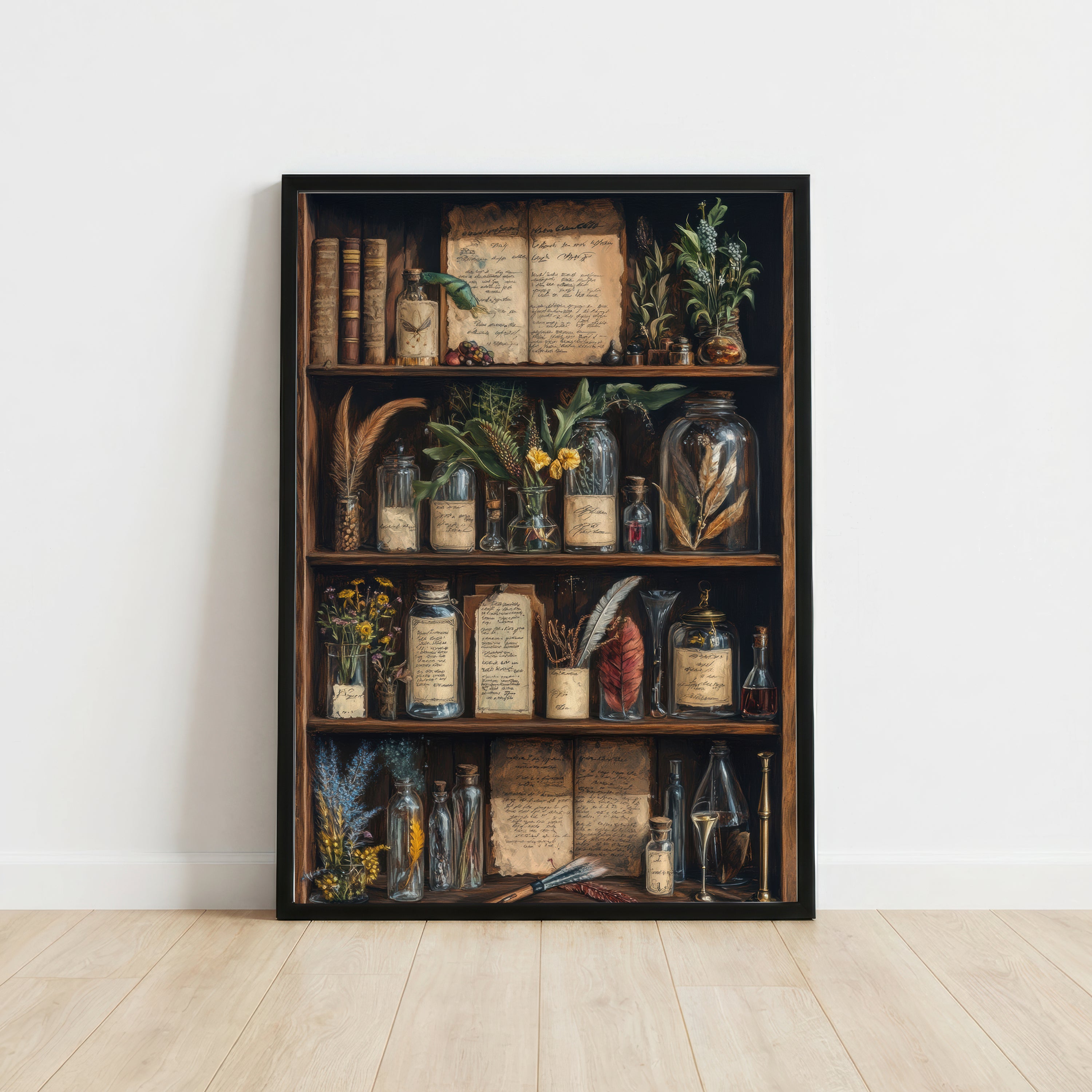 Apothecary Cabinet Dark Academia Art Print