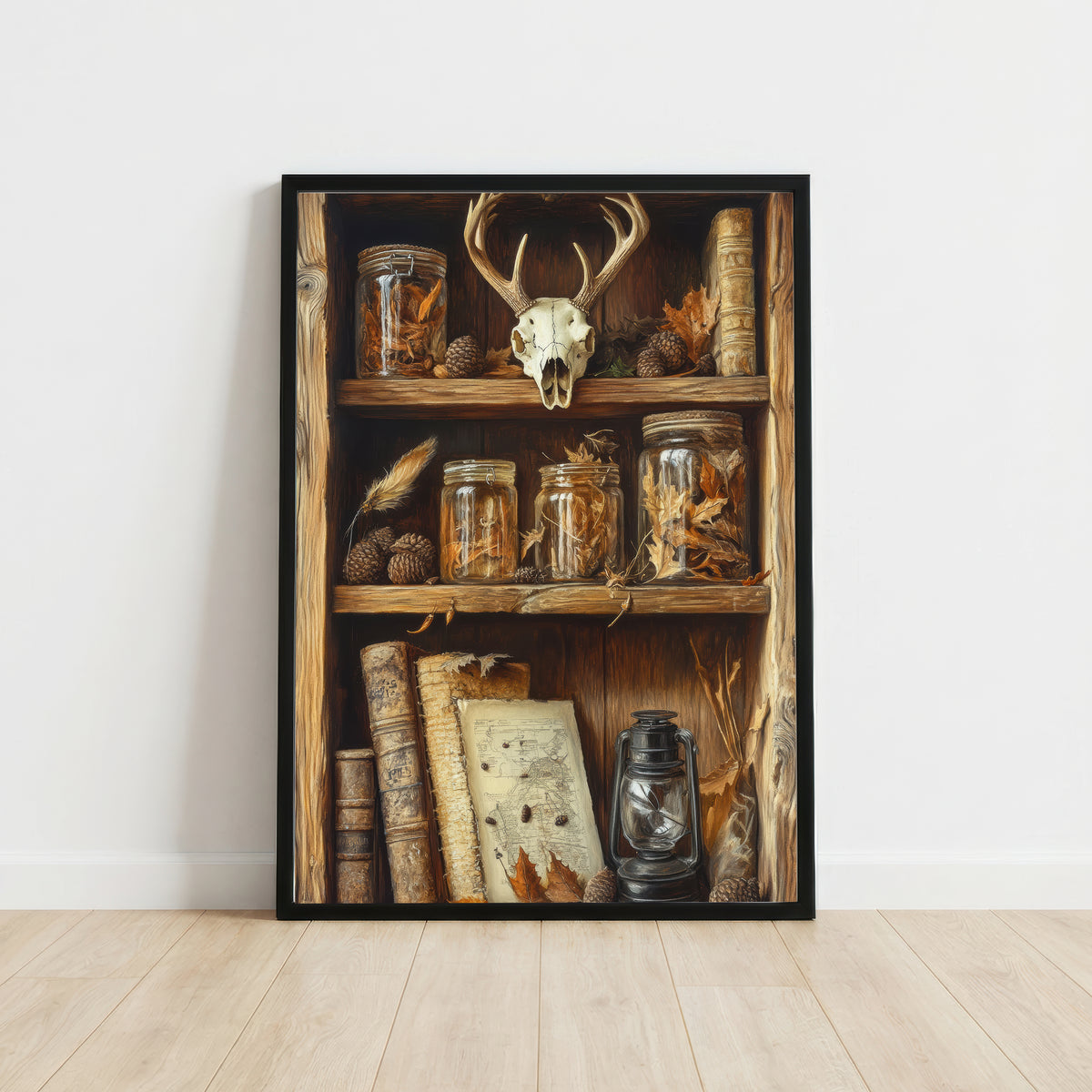Deer Skull Dark Academia Art Print