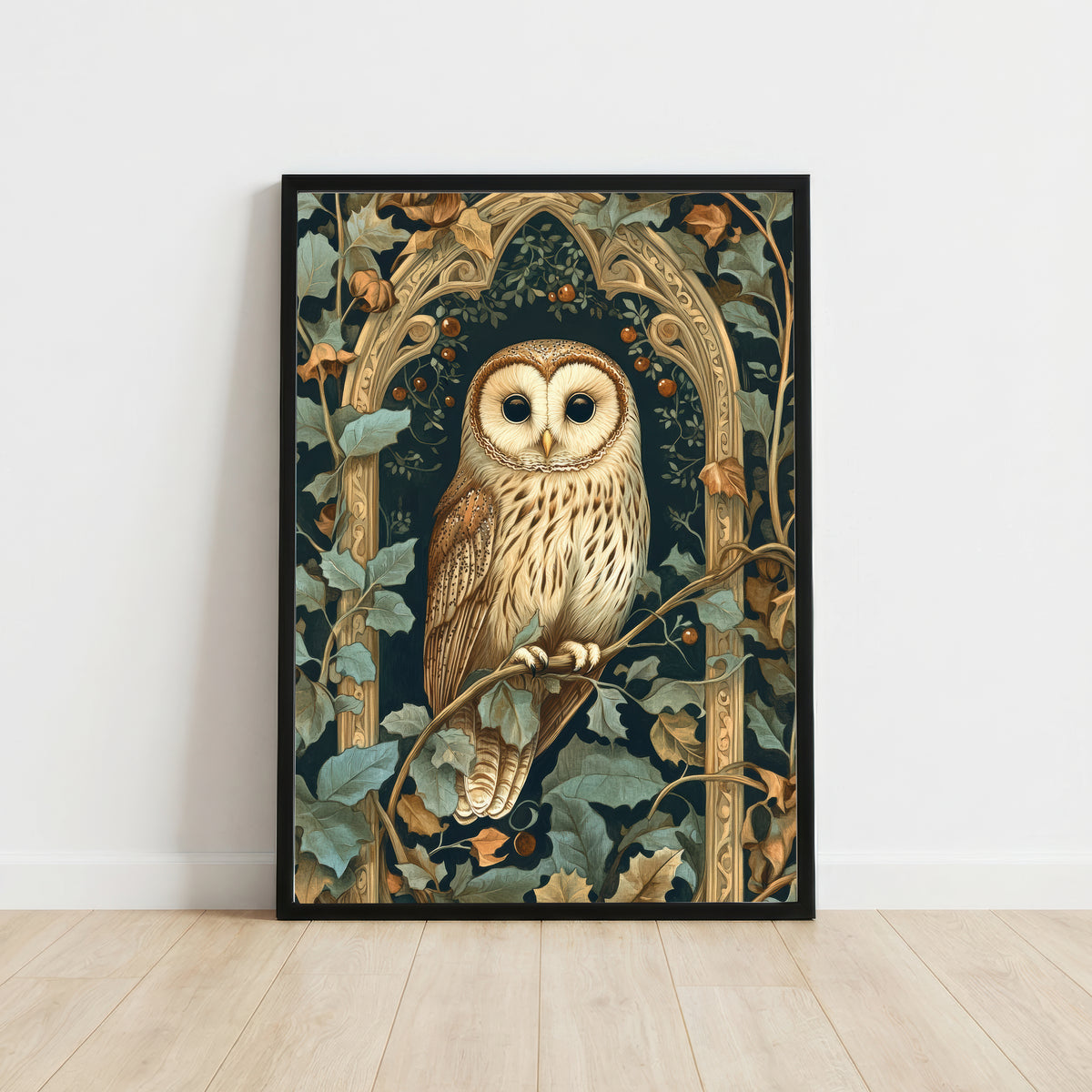 Ornate Owl Art Nouveau Art Print