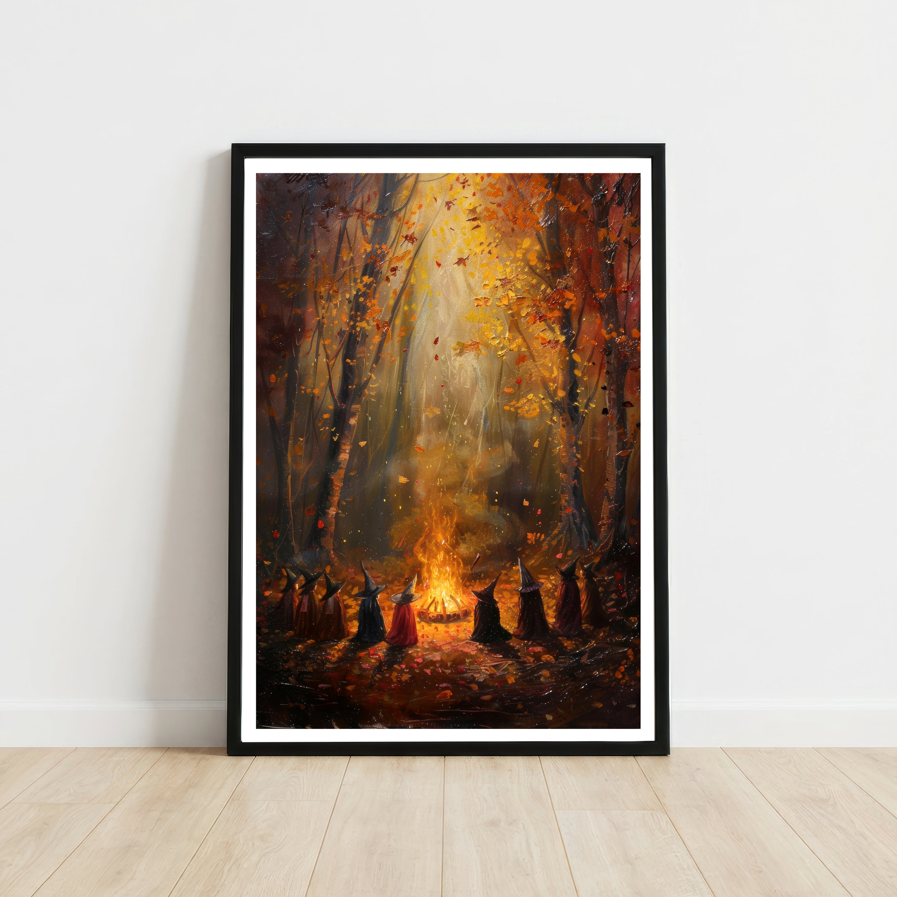 Witches Forest Bonfire Art Print