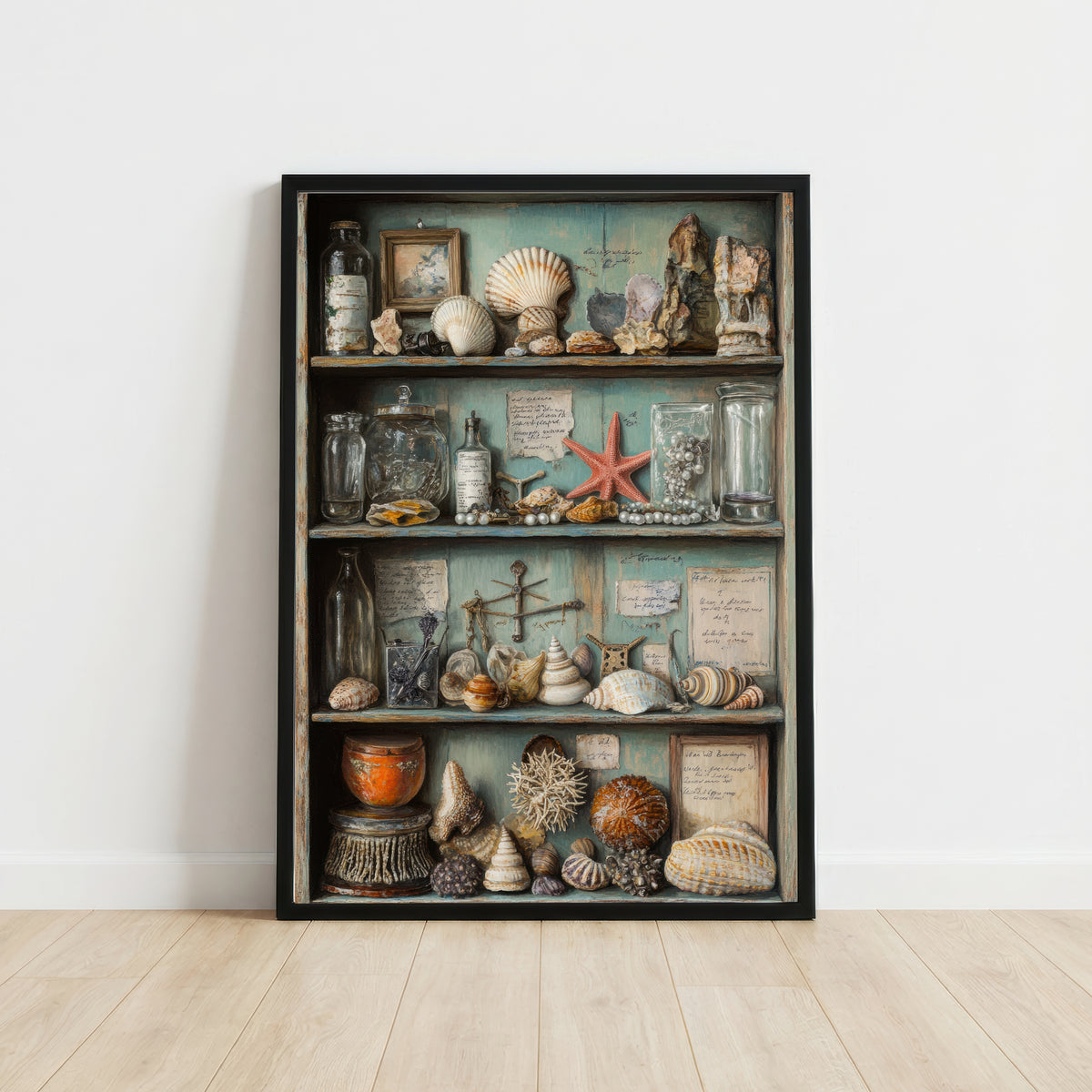 Seashell Cabinet Still Life Art Print