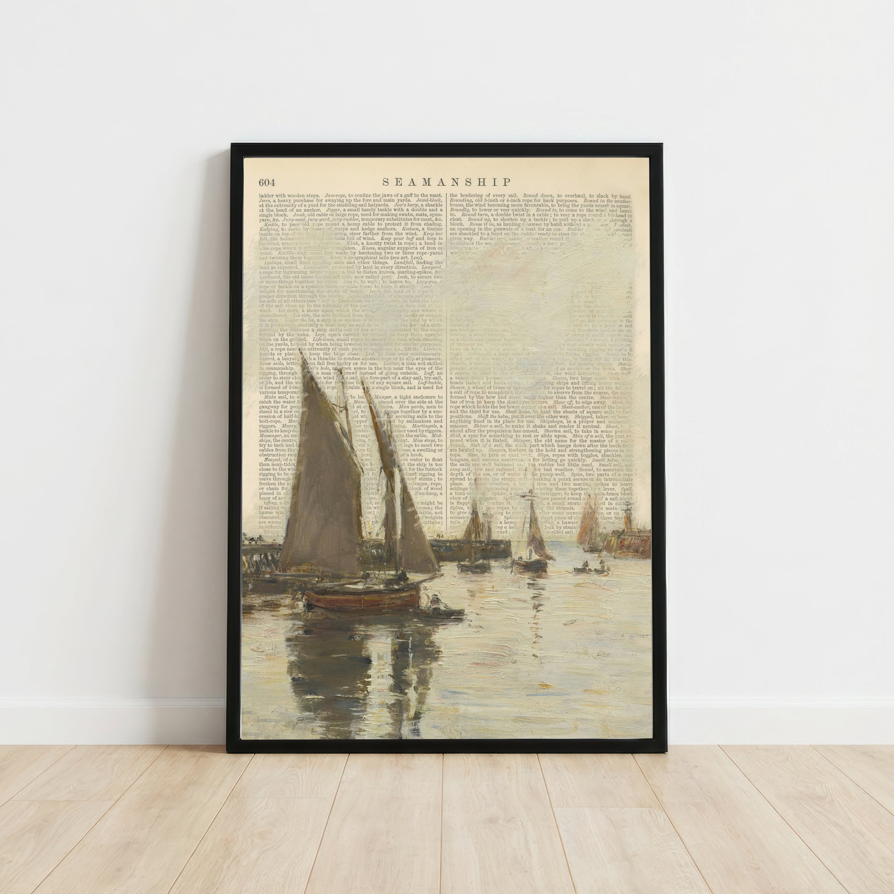 Vintage Sailboats Nautical Art Print