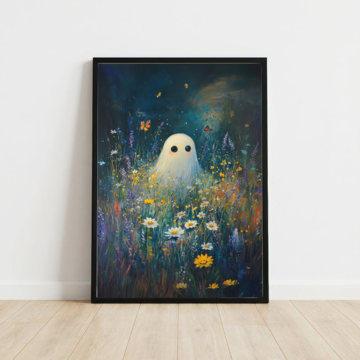 Ghost in Wildflower Meadow Art Print