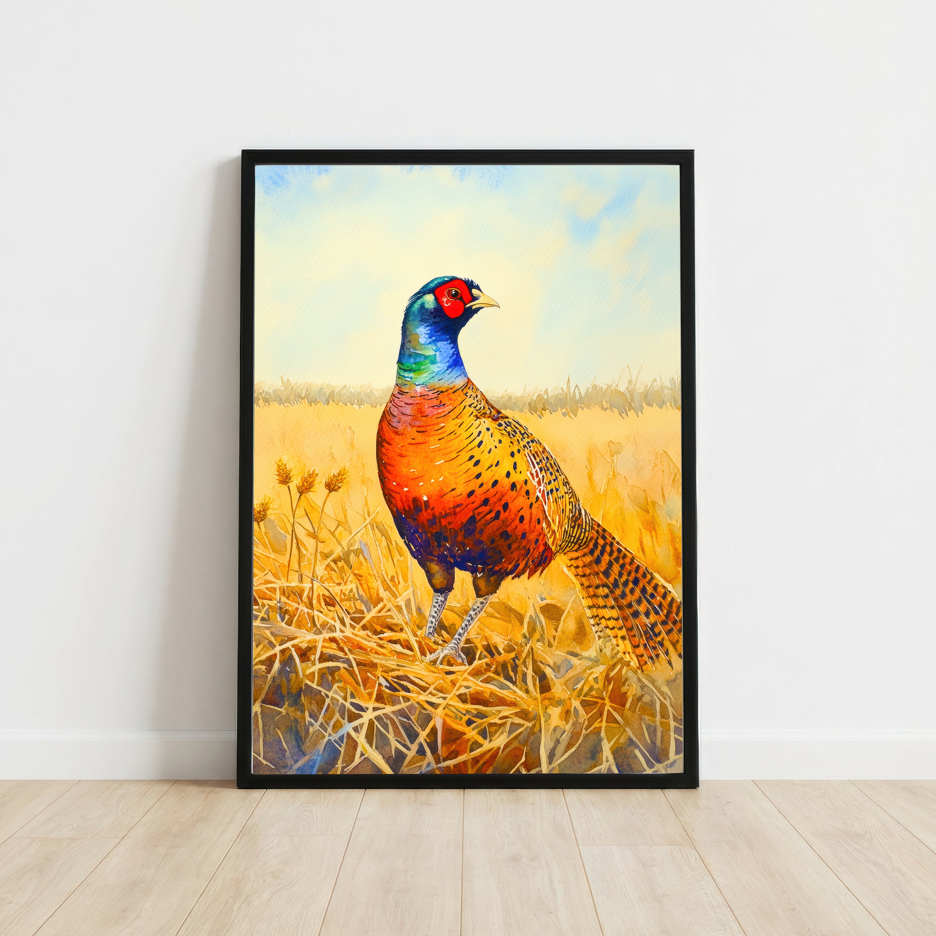 Colourful Pheasant Watercolour Art Print