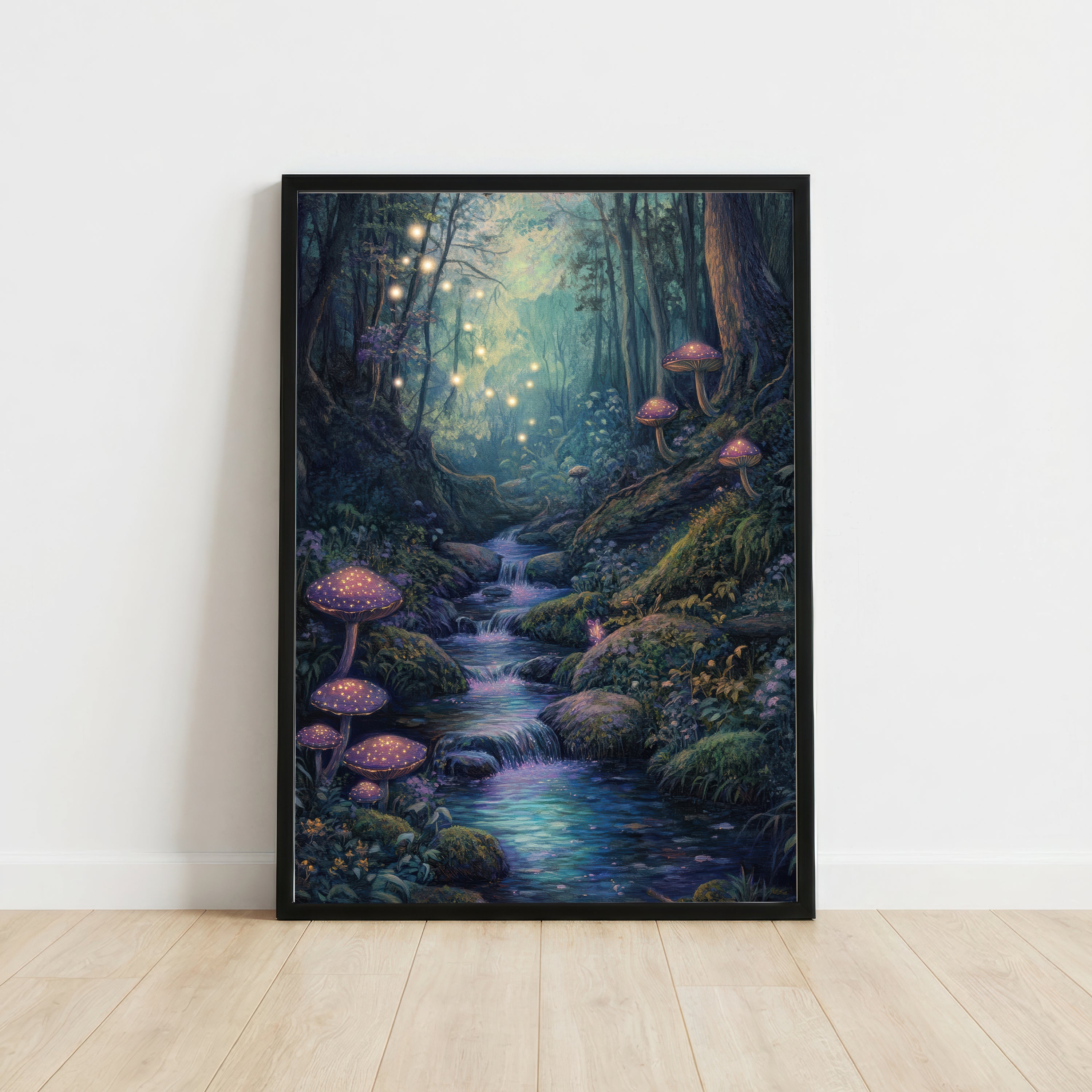 Enchanted Forest Mushroom Art Print