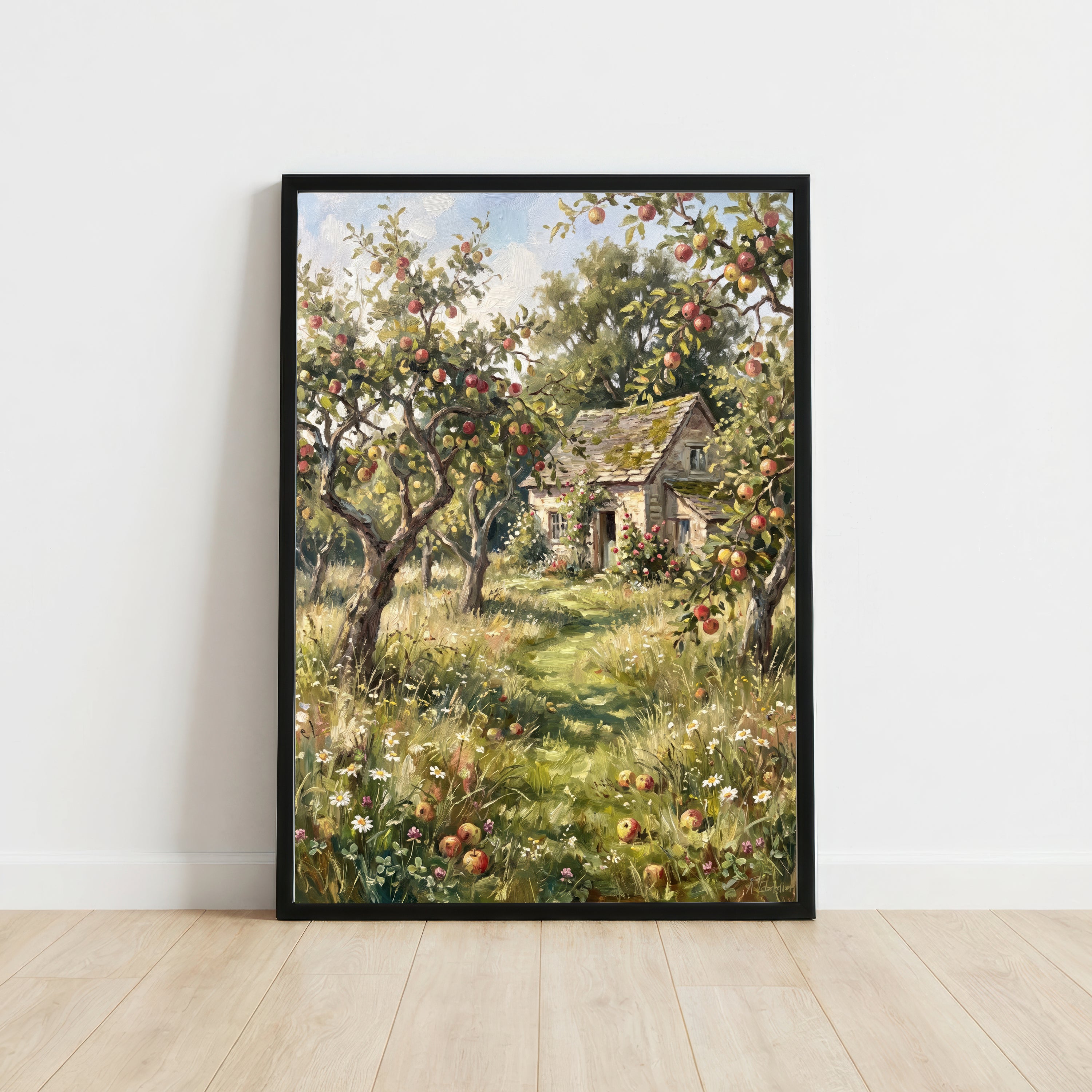 Apple Orchard Cottage Art Print