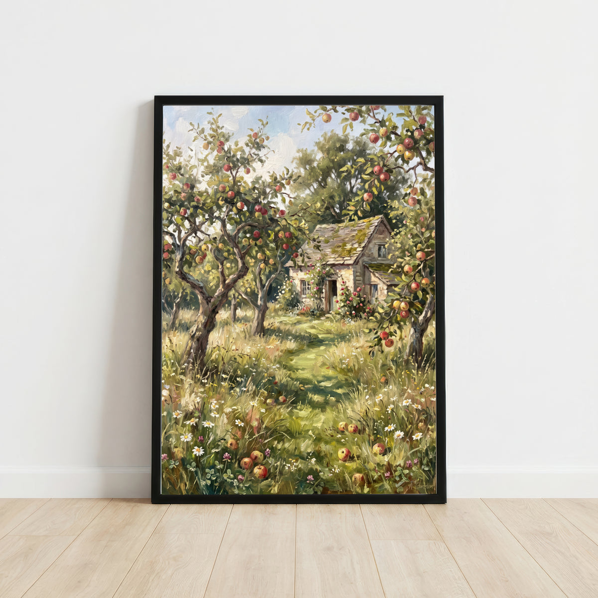 Apple Orchard Cottage Art Print