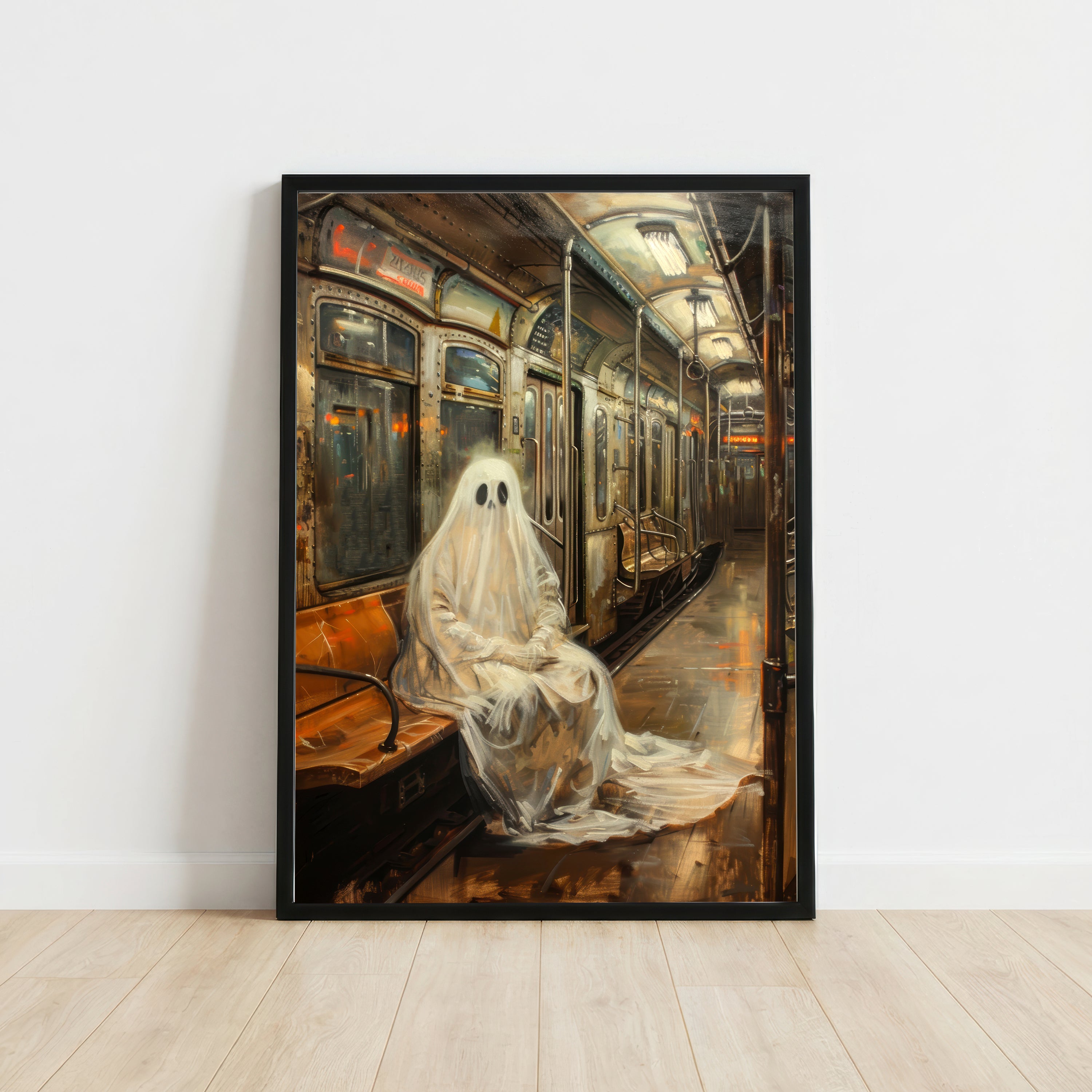 Ghost on the Subway Art Print