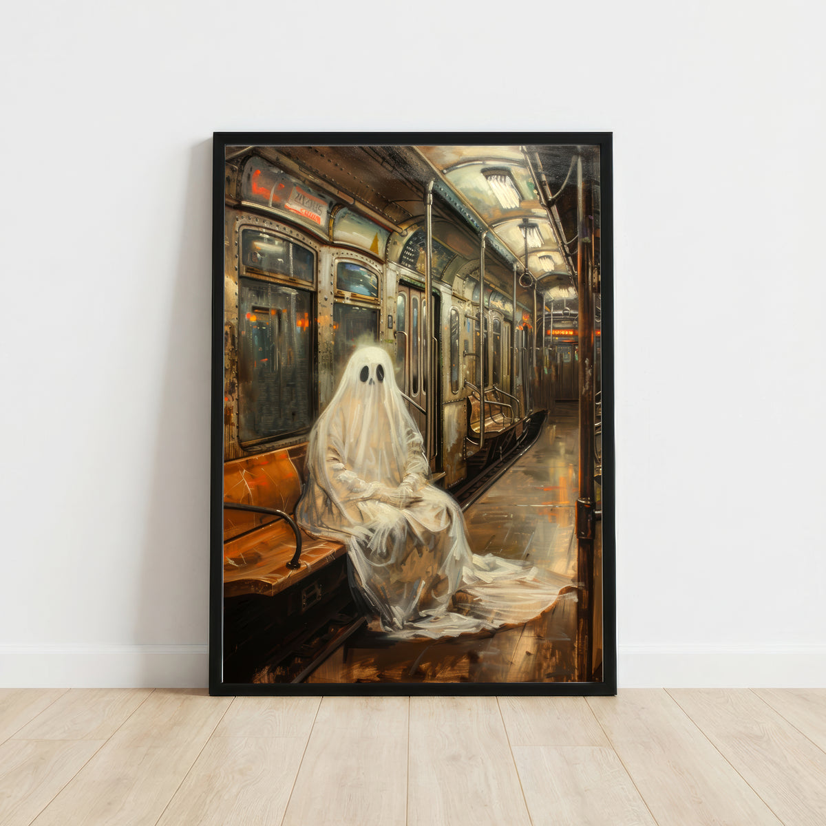 Ghost on the Subway Art Print