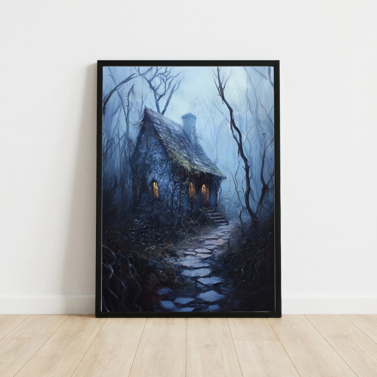 Enchanted Woodland Cottage Art Print