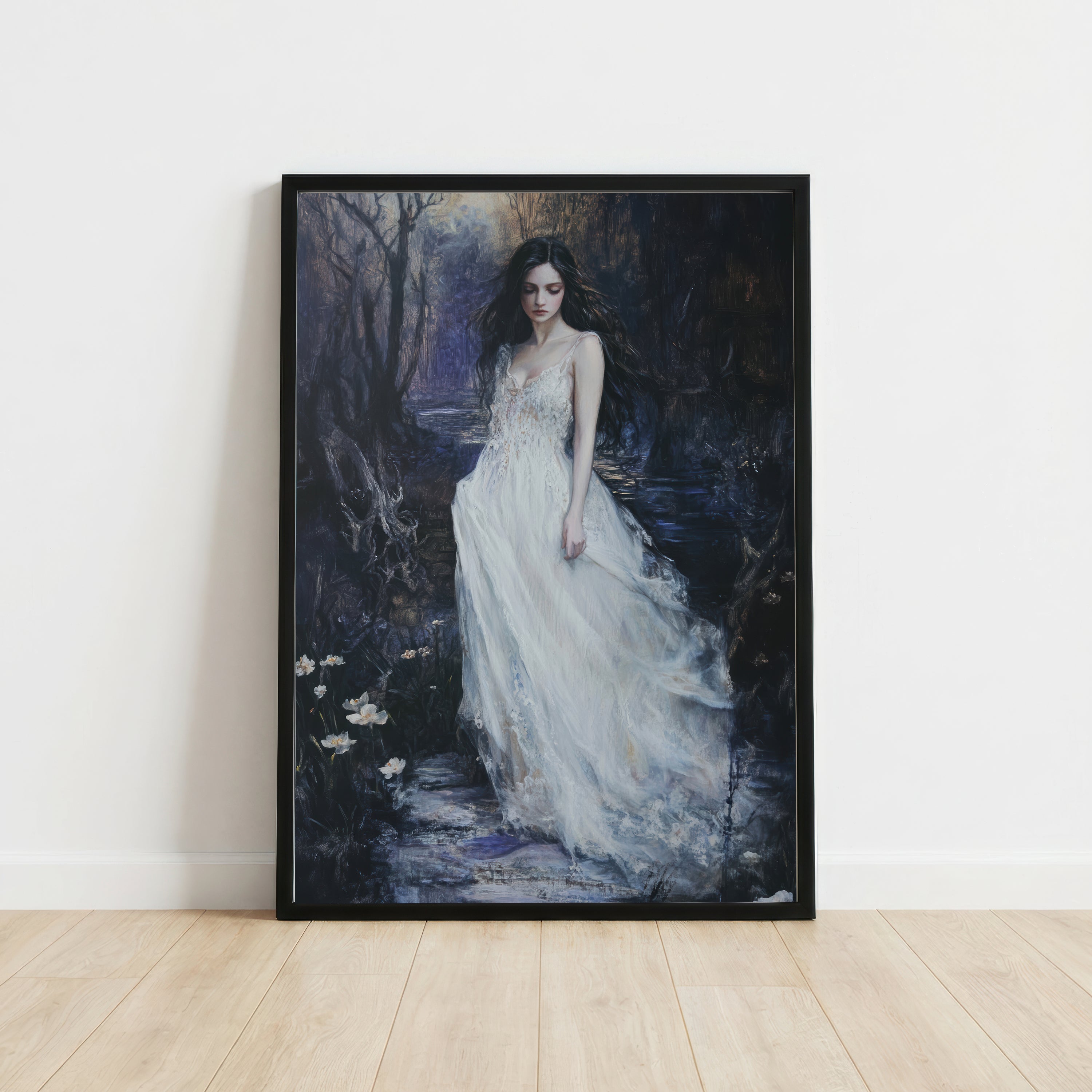 Dark Forest Woman Art Print