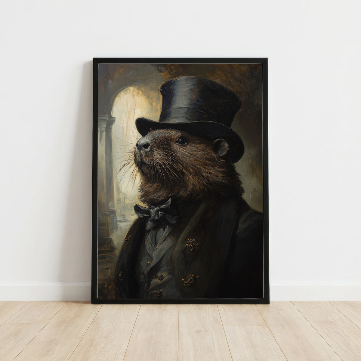 Dapper Otter Dark Academia Art Print