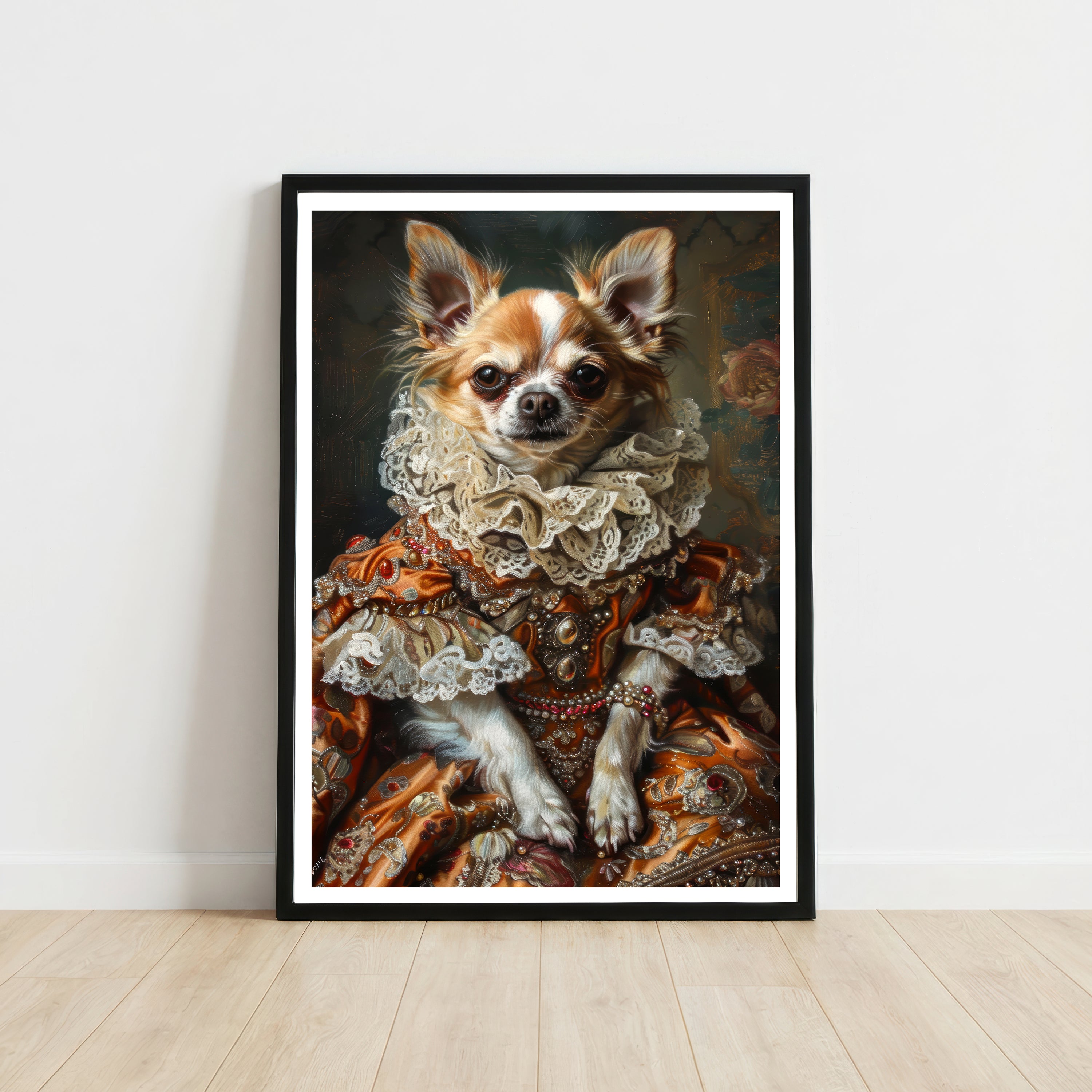 Victorian Chihuahua Portrait Art Print