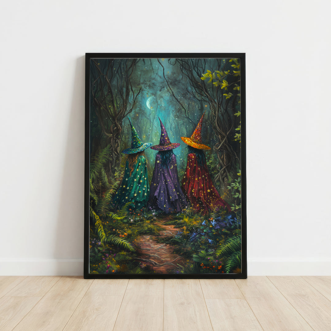 Three Witches Enchanted Forest Art Print