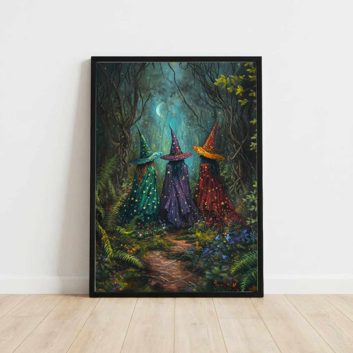 Three Witches Enchanted Forest Art Print