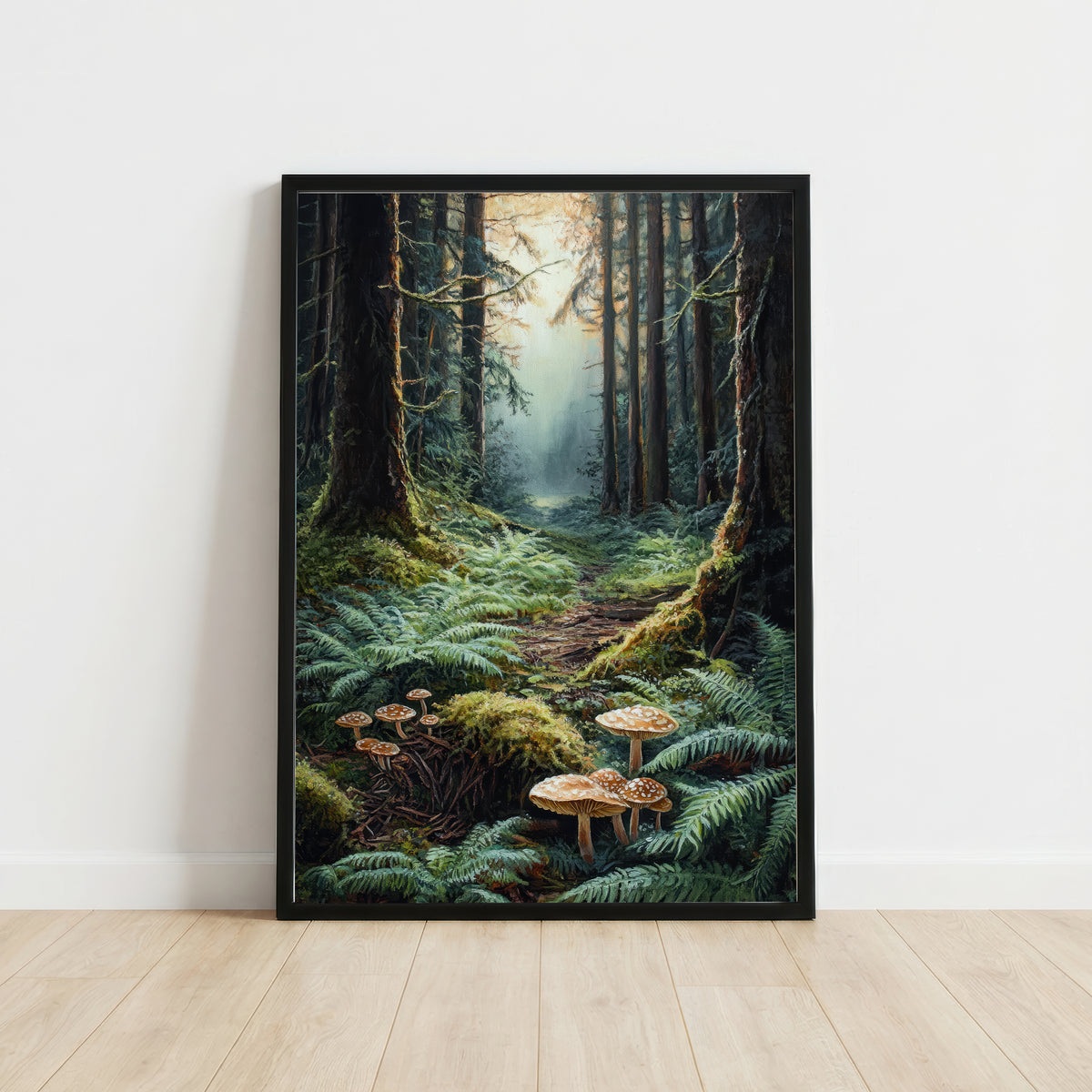 Enchanted Forest Mushroom Art Print