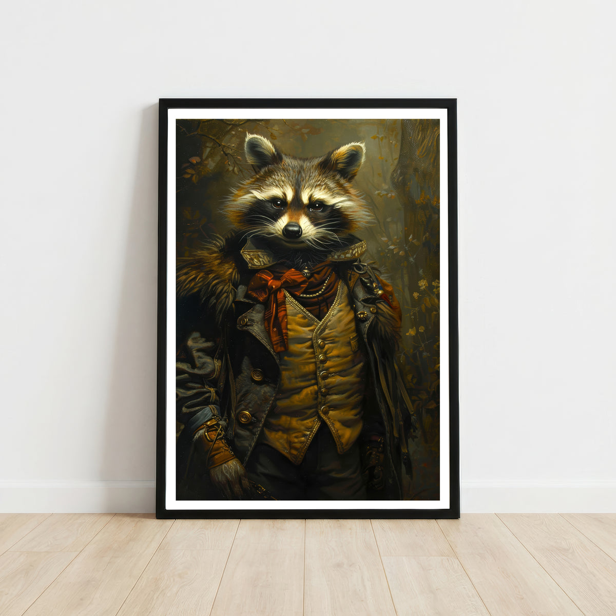 Steampunk Raccoon Portrait Art Print