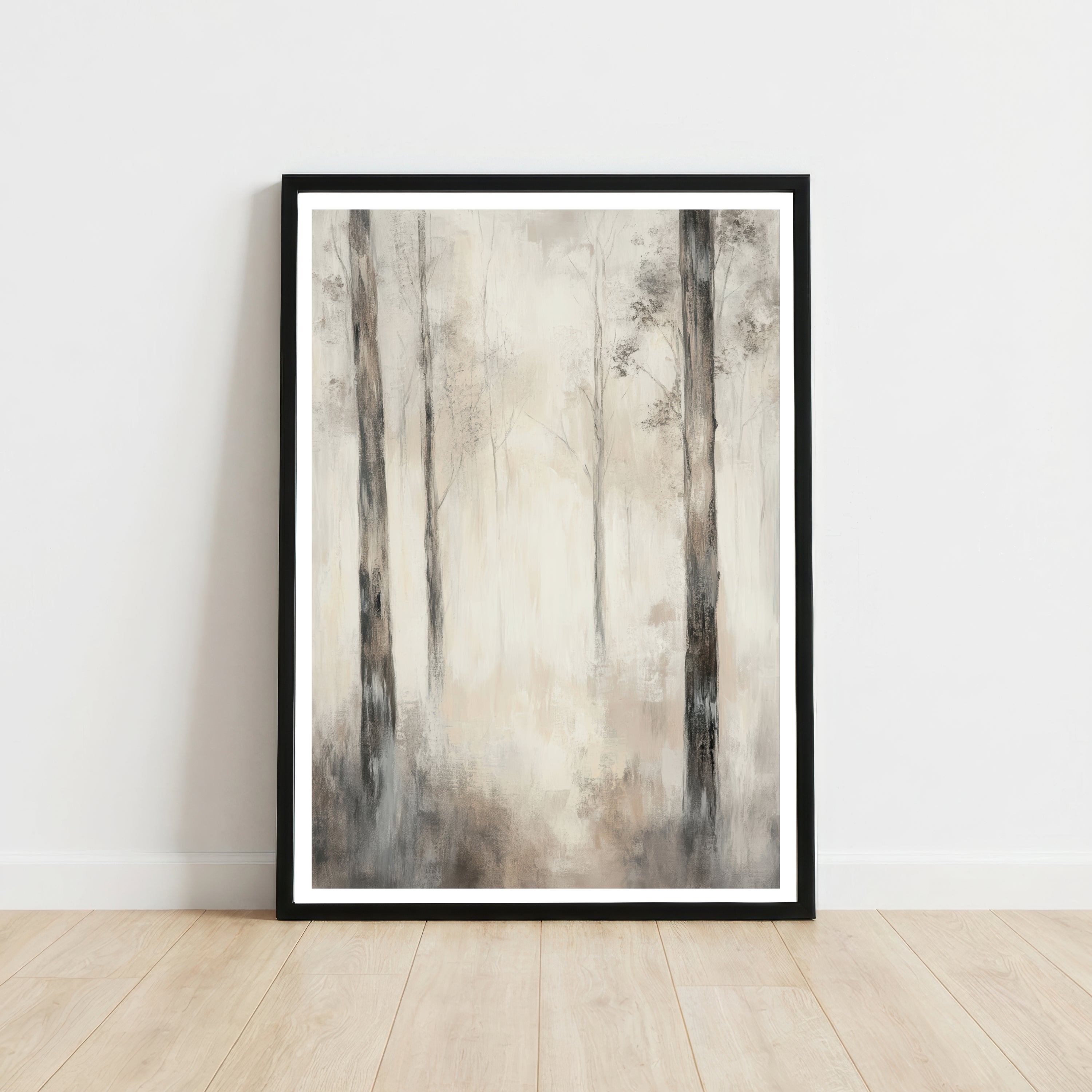 Misty Woodland Forest Art Print