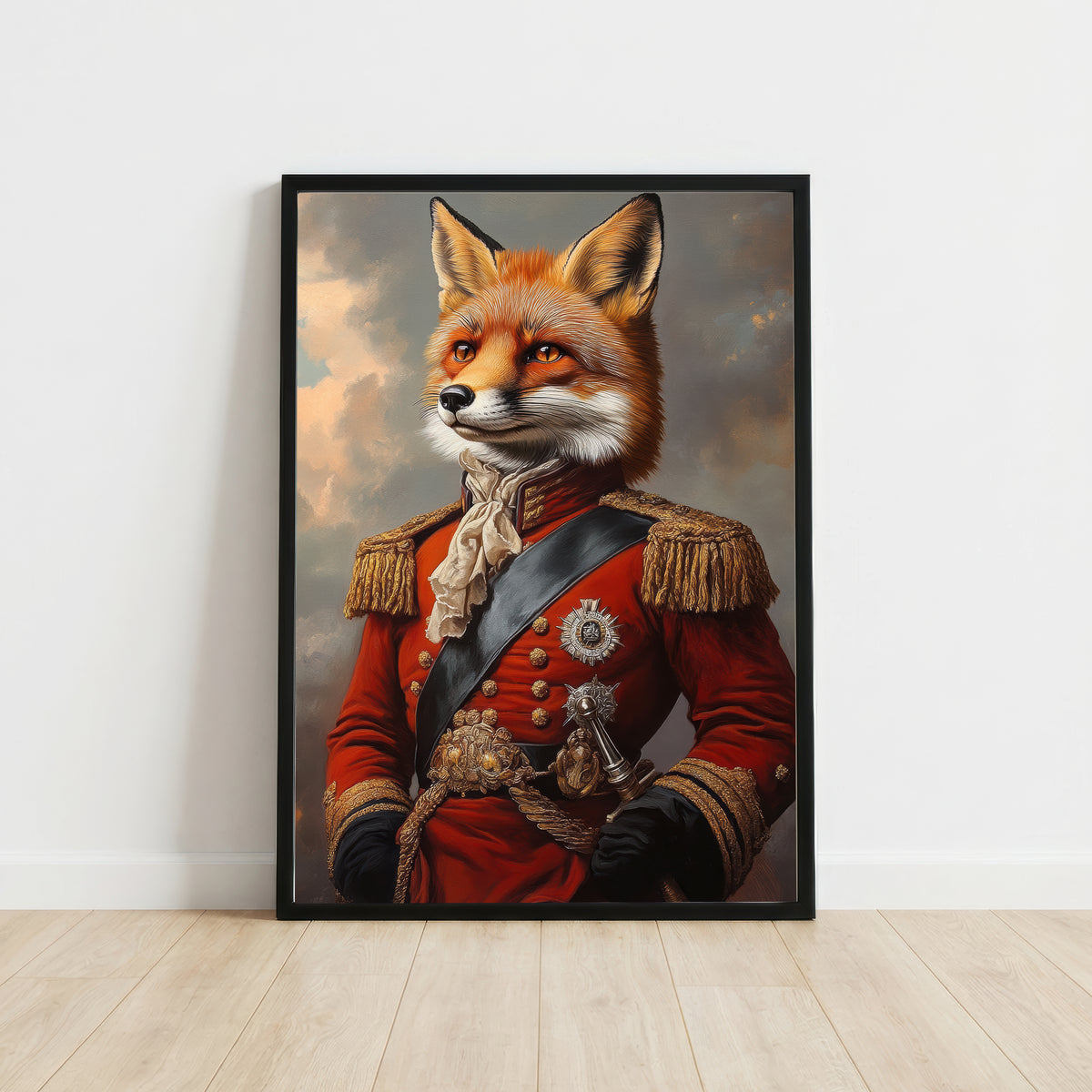 Dapper Fox Military Art Print
