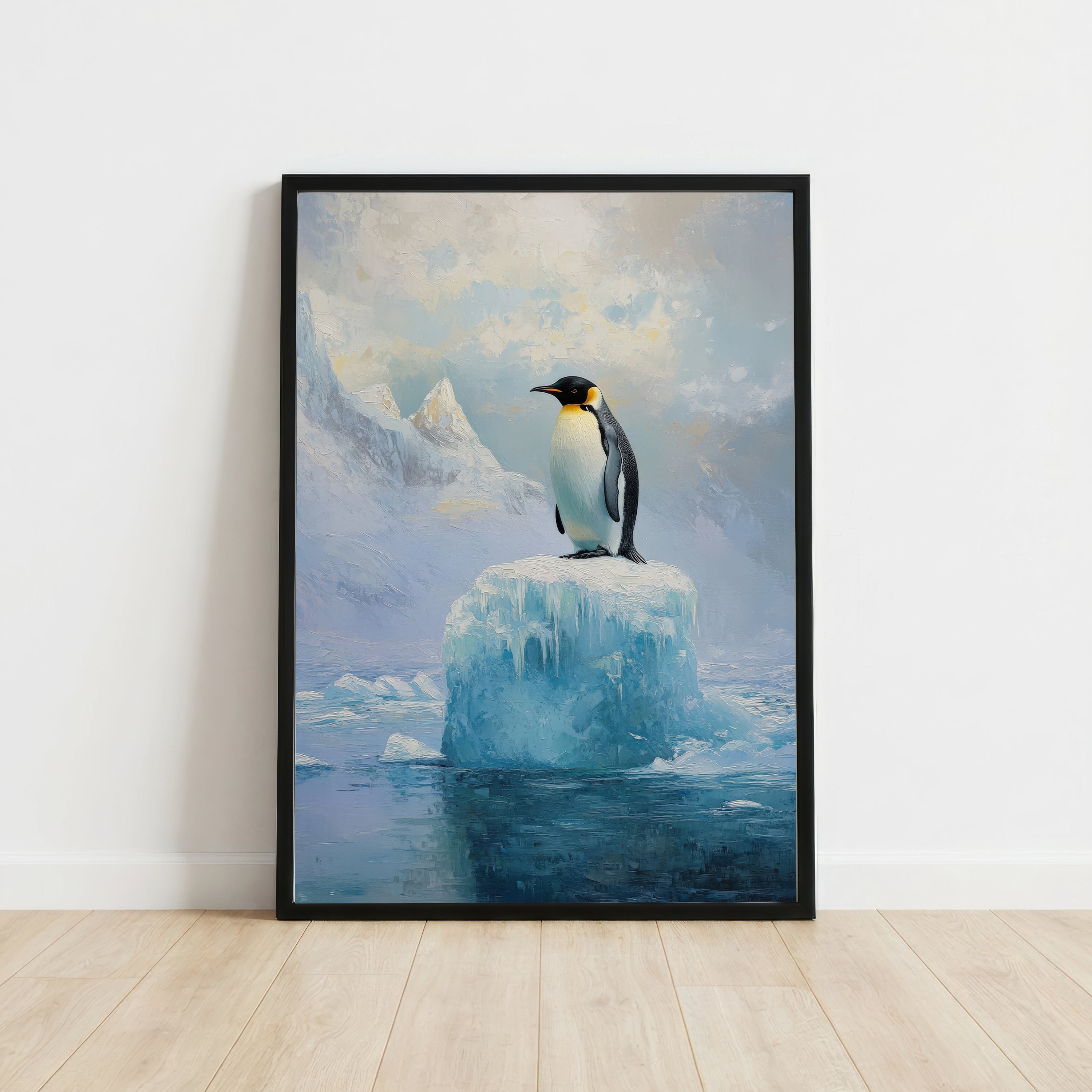 Emperor Penguin Iceberg Art Print