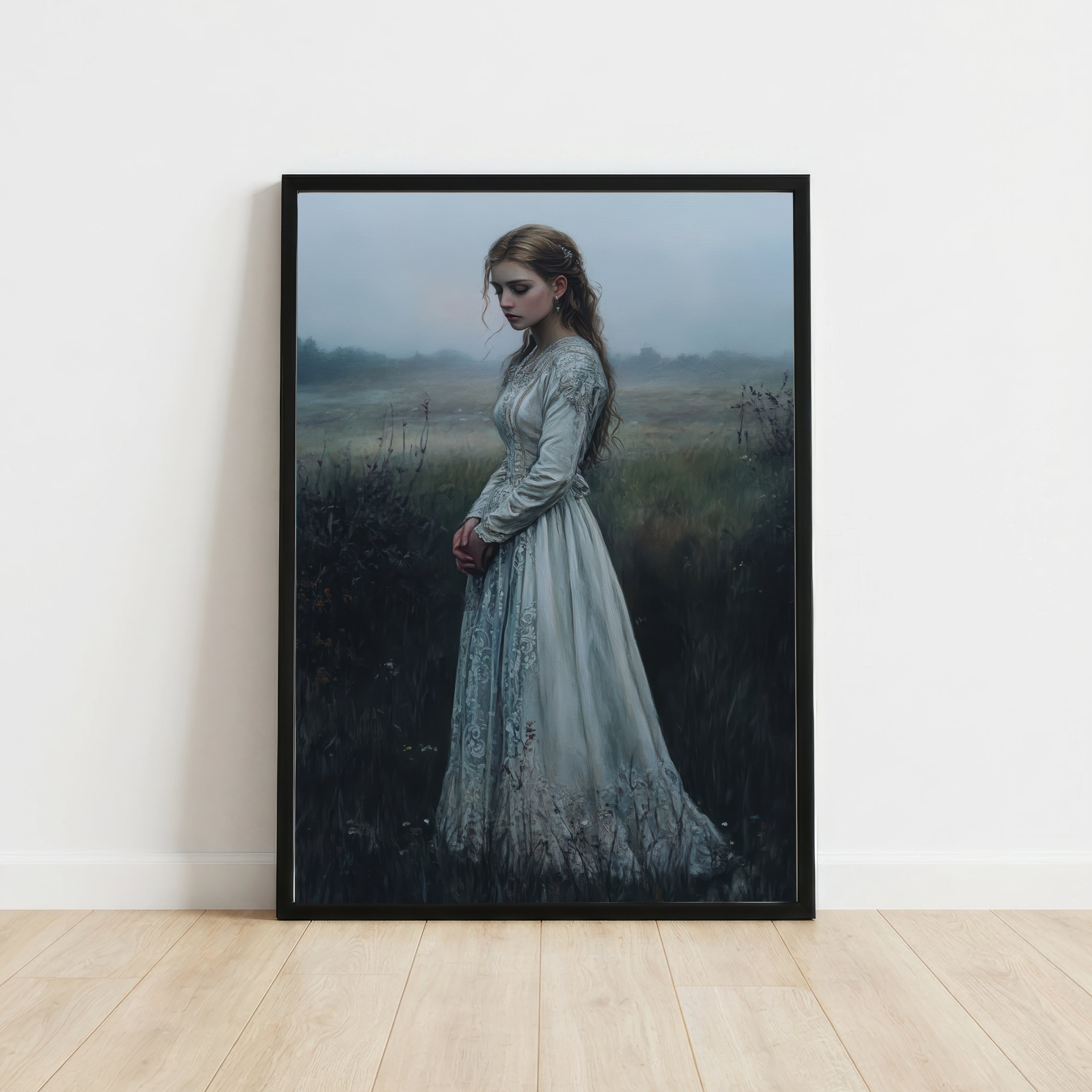 Romantic Woman Portrait Art Print