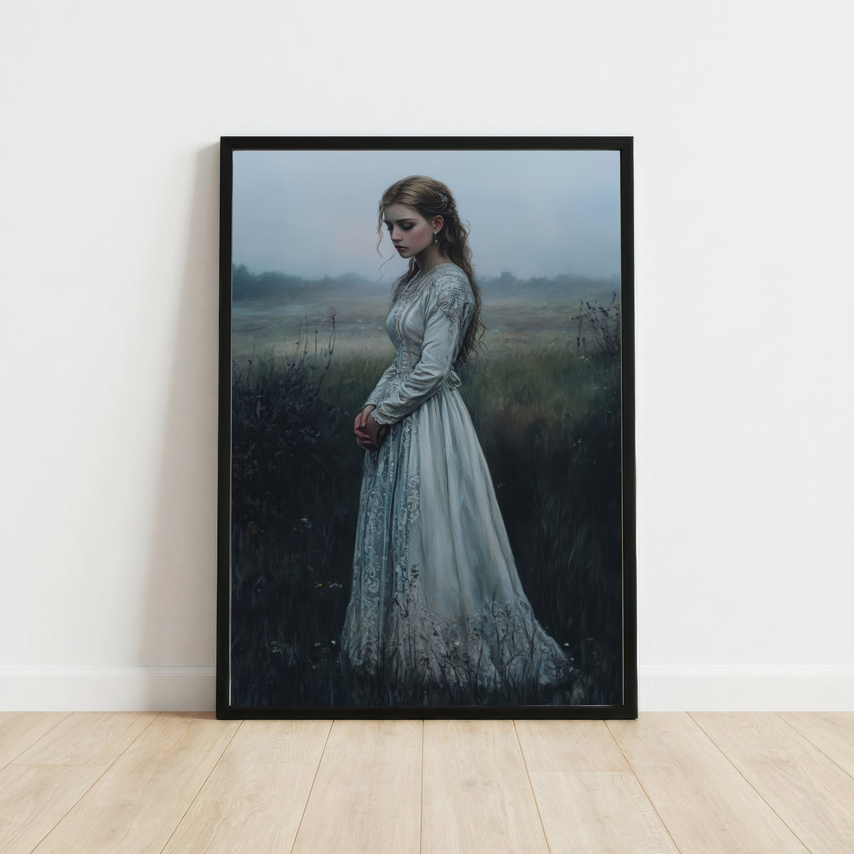 Romantic Woman Portrait Art Print