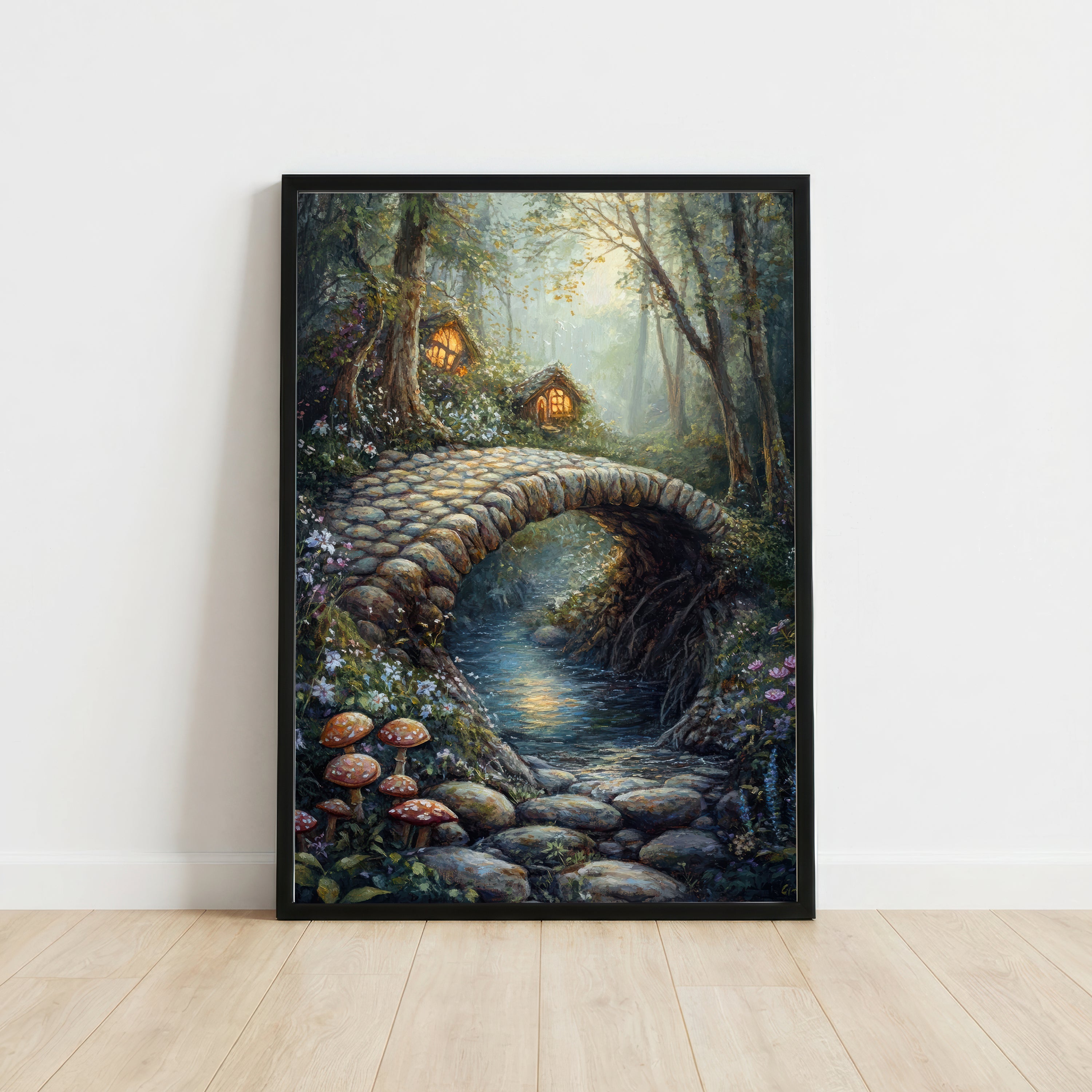 Enchanted Forest Bridge Art Print