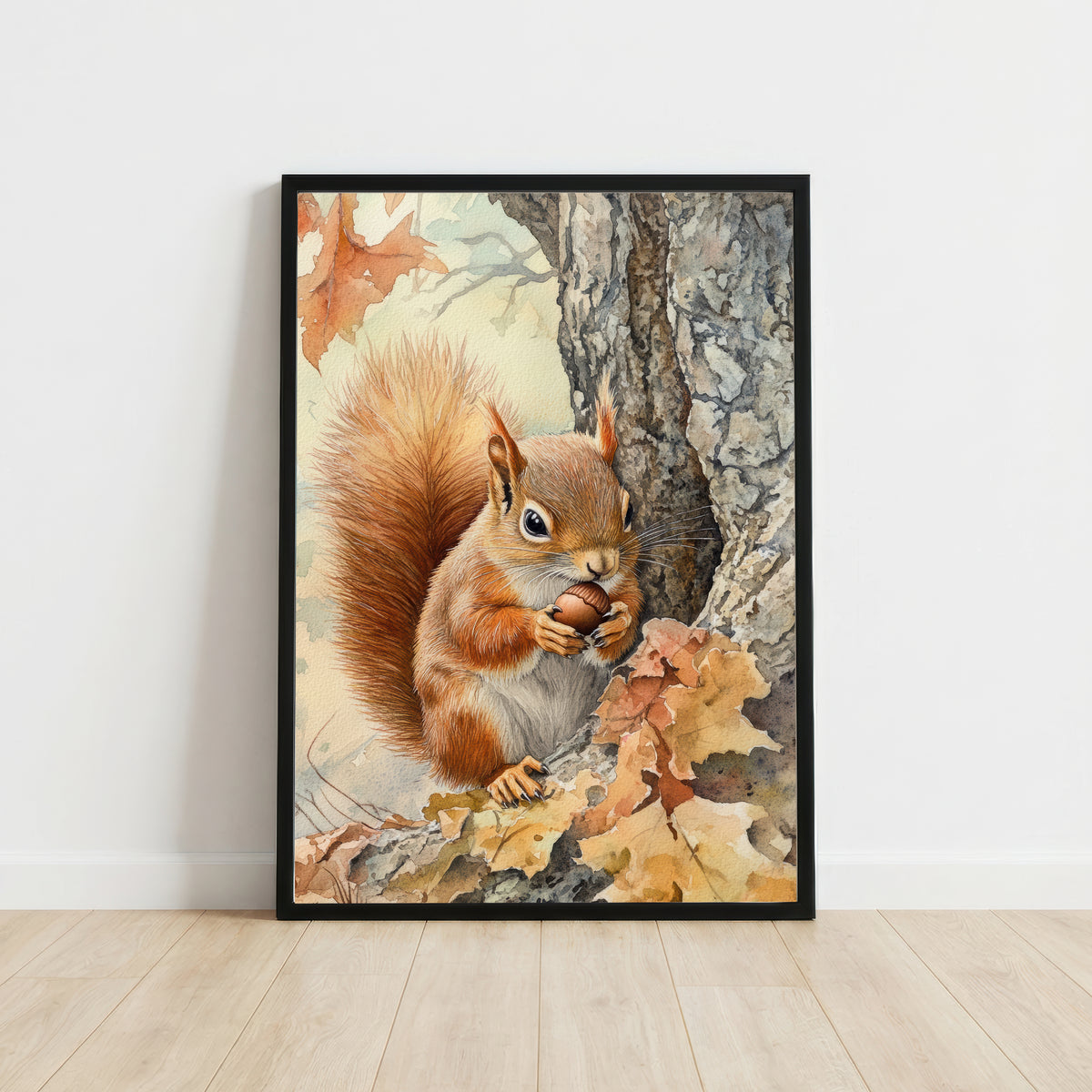 Red Squirrel Watercolour Art Print