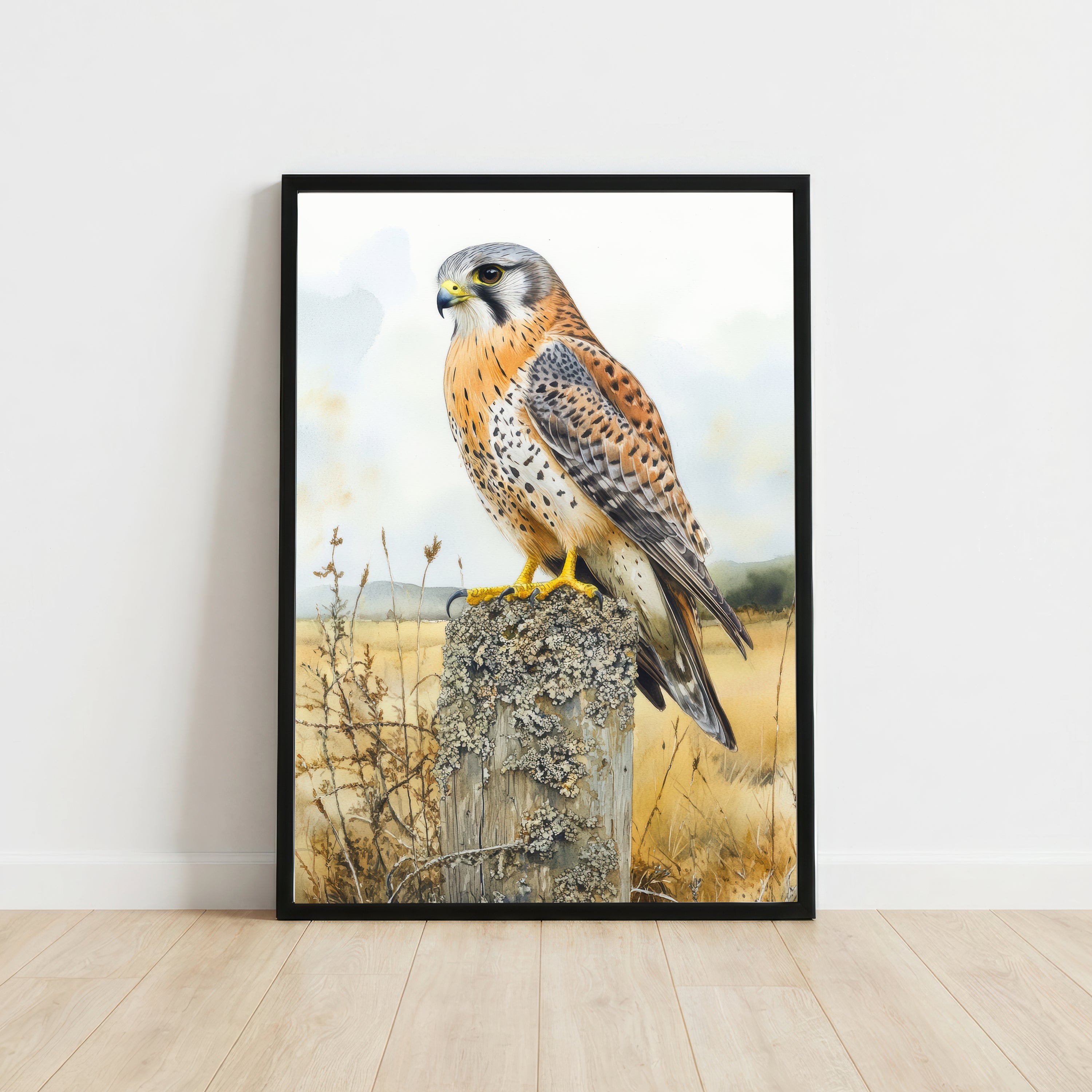 Kestrel Wildlife Watercolour Art Print