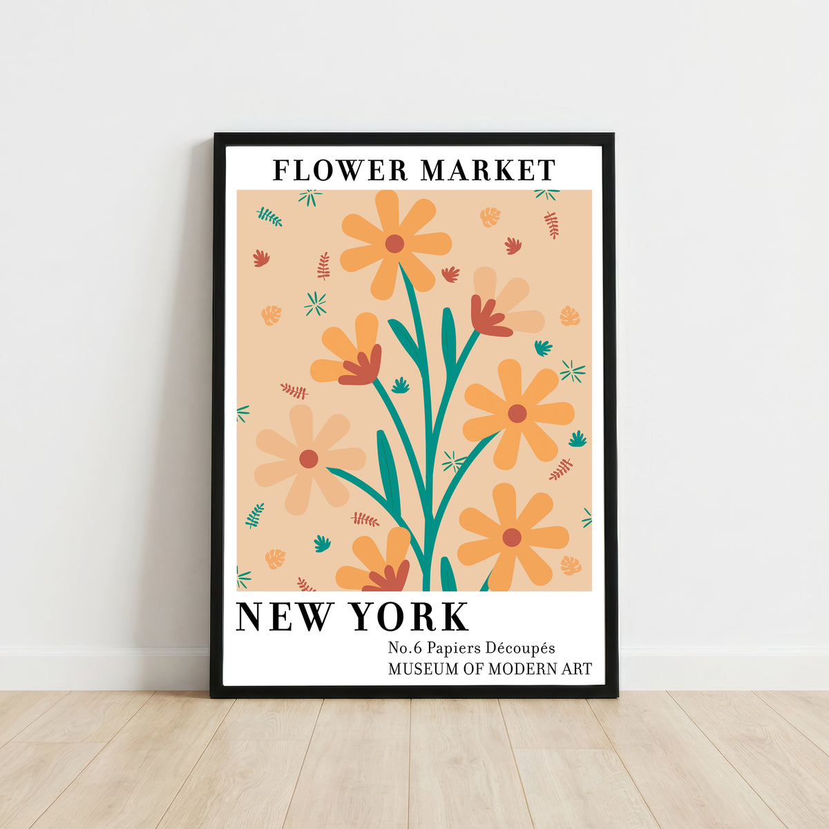 Flower Market Cut Paper Art Print