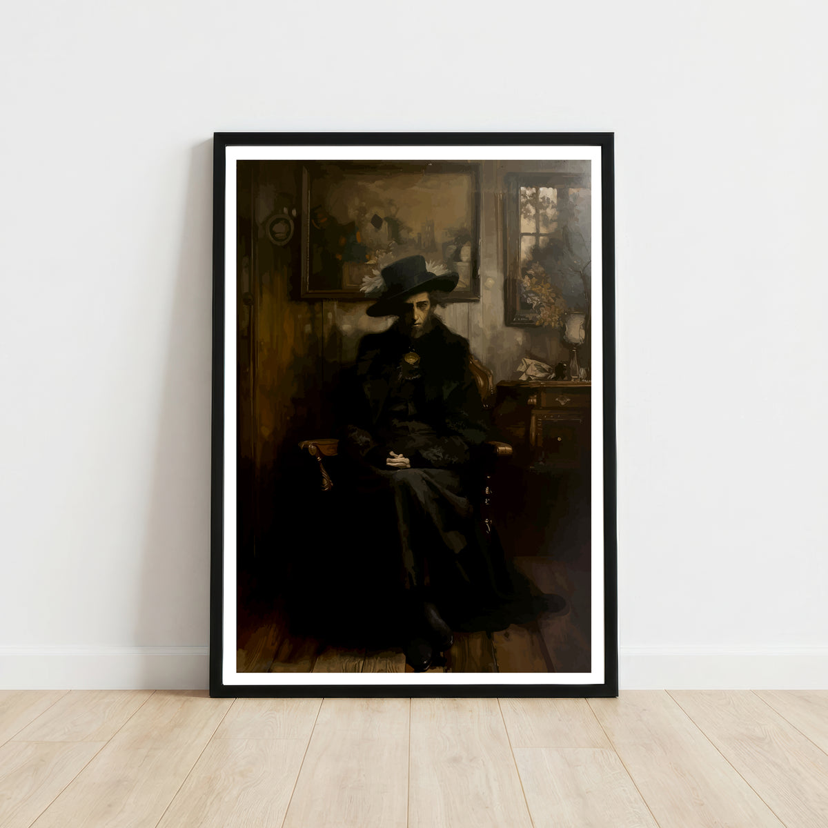 Mysterious Gentleman Dark Academia Art Print