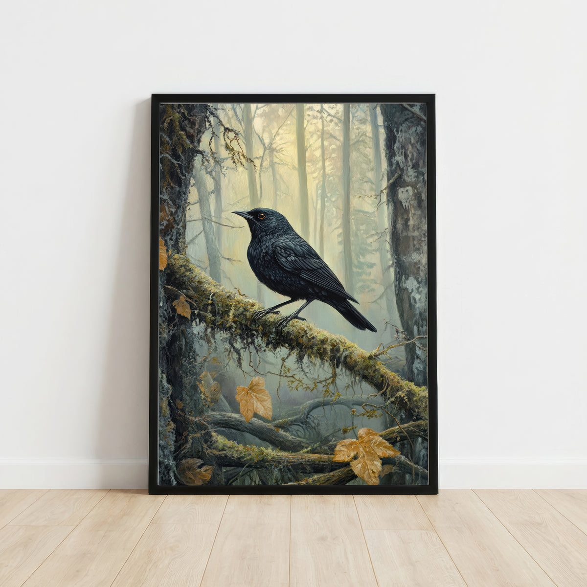 Raven Woodland Art Print