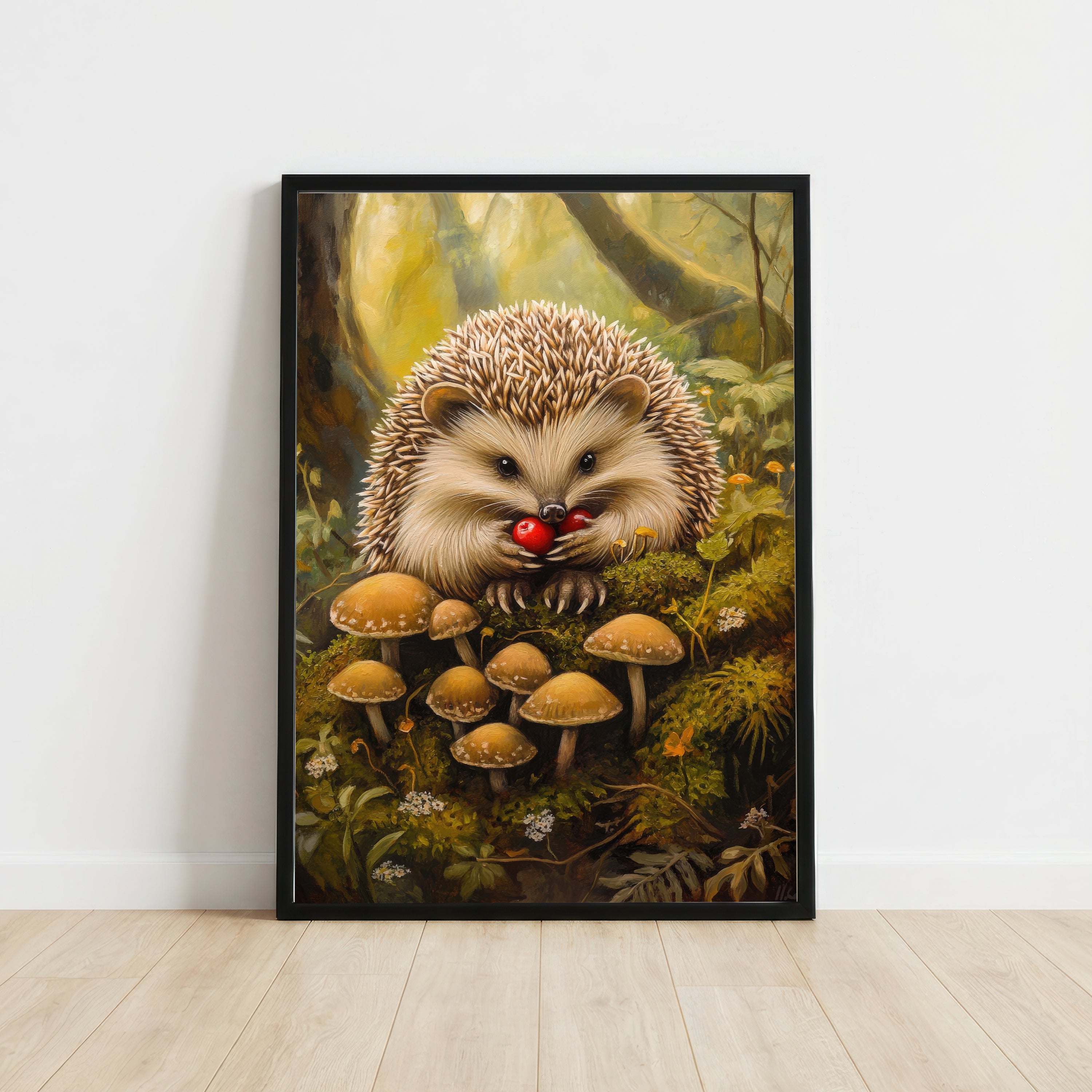 Whimsical Hedgehog Woodland Art Print