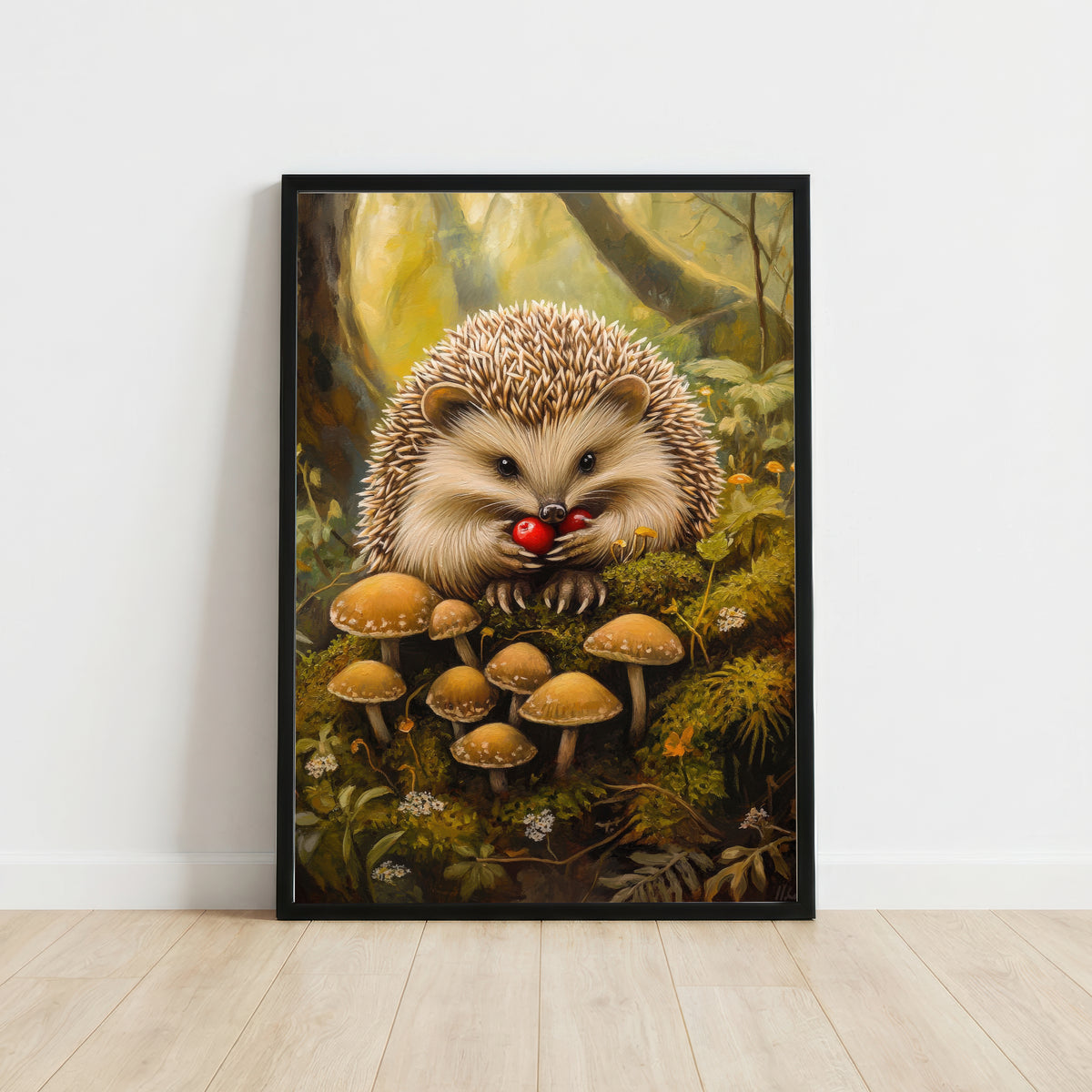 Whimsical Hedgehog Woodland Art Print