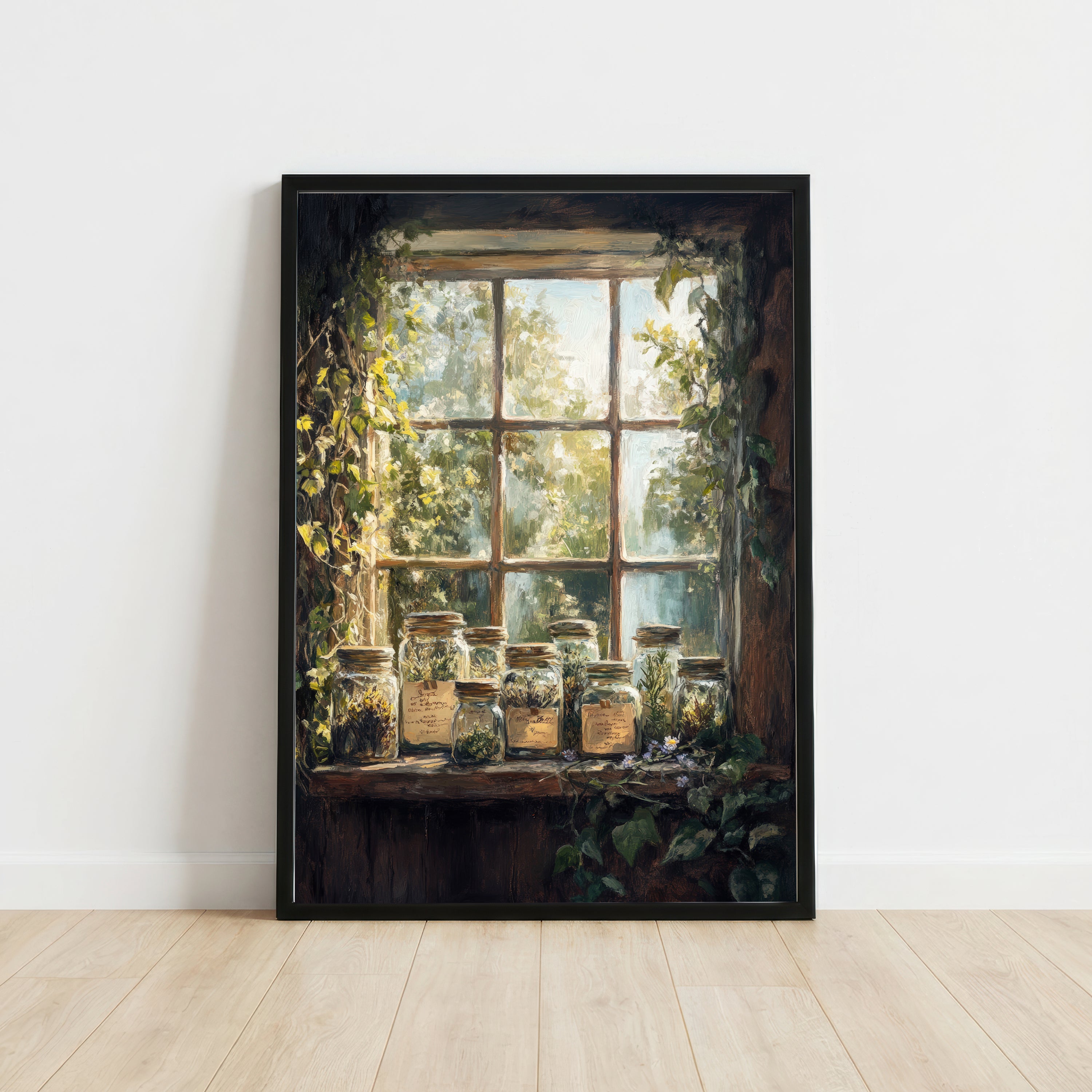 Botanical Window Still Life Art Print