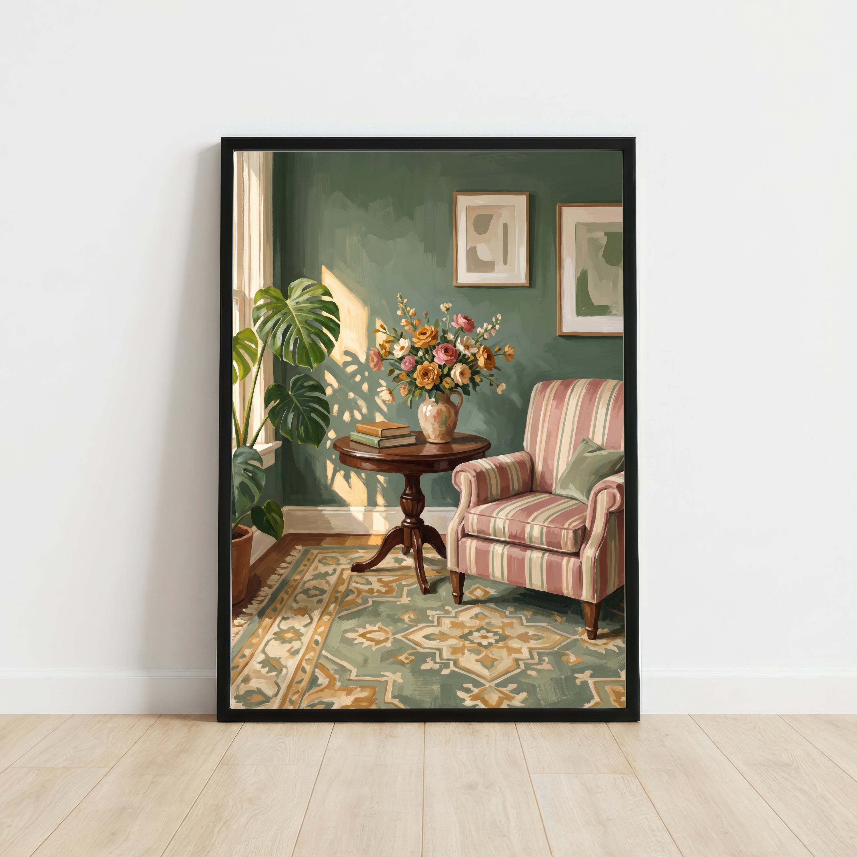 Vintage Floral Sitting Room Art Print