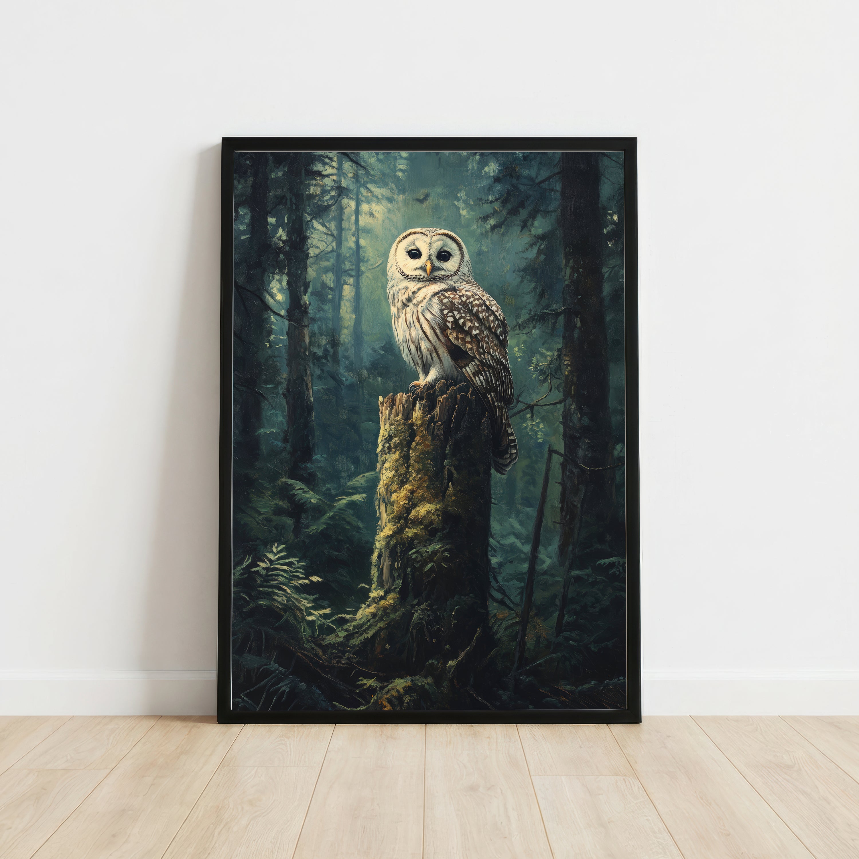 Owl in Forest Art Print