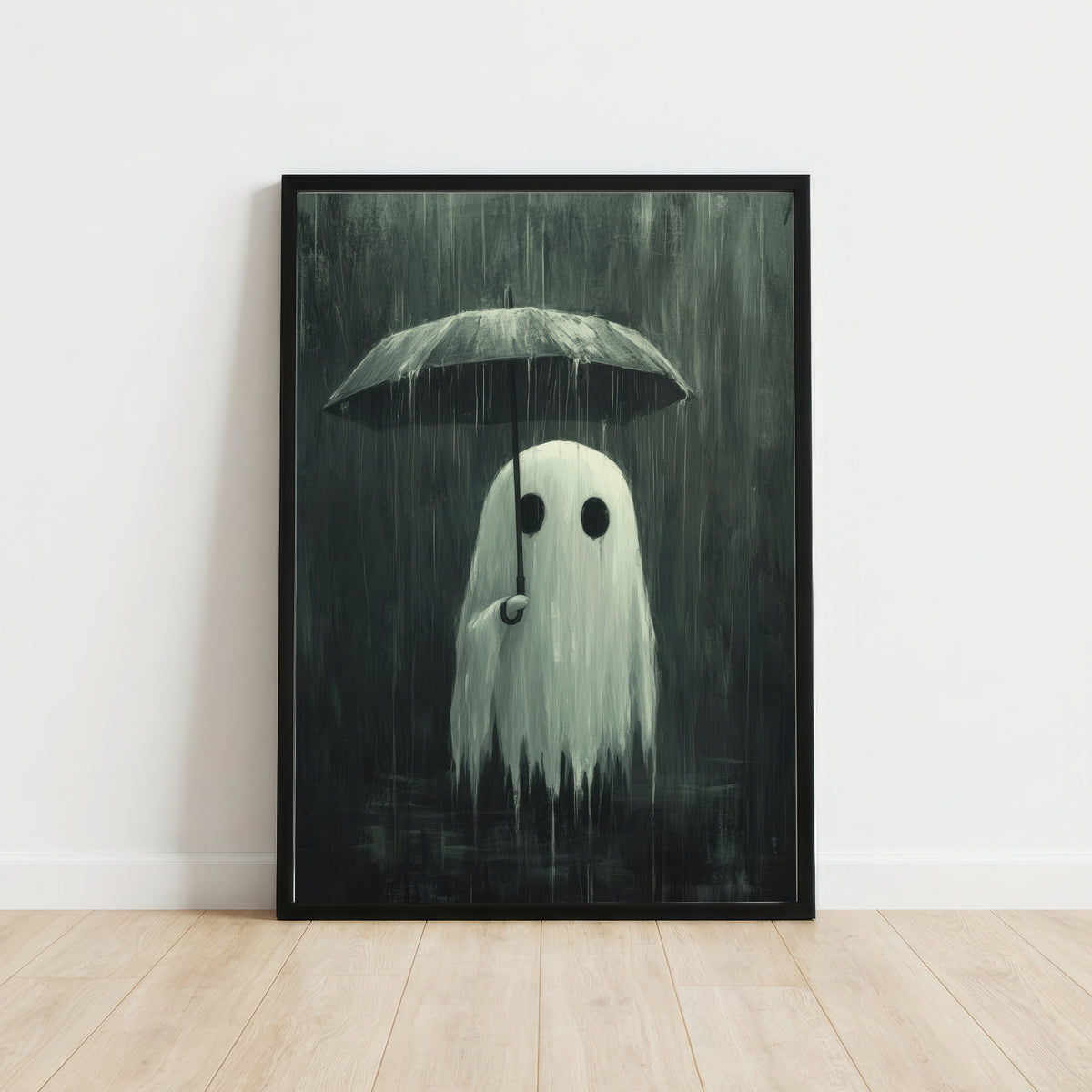 Ghost Under Umbrella Art Print