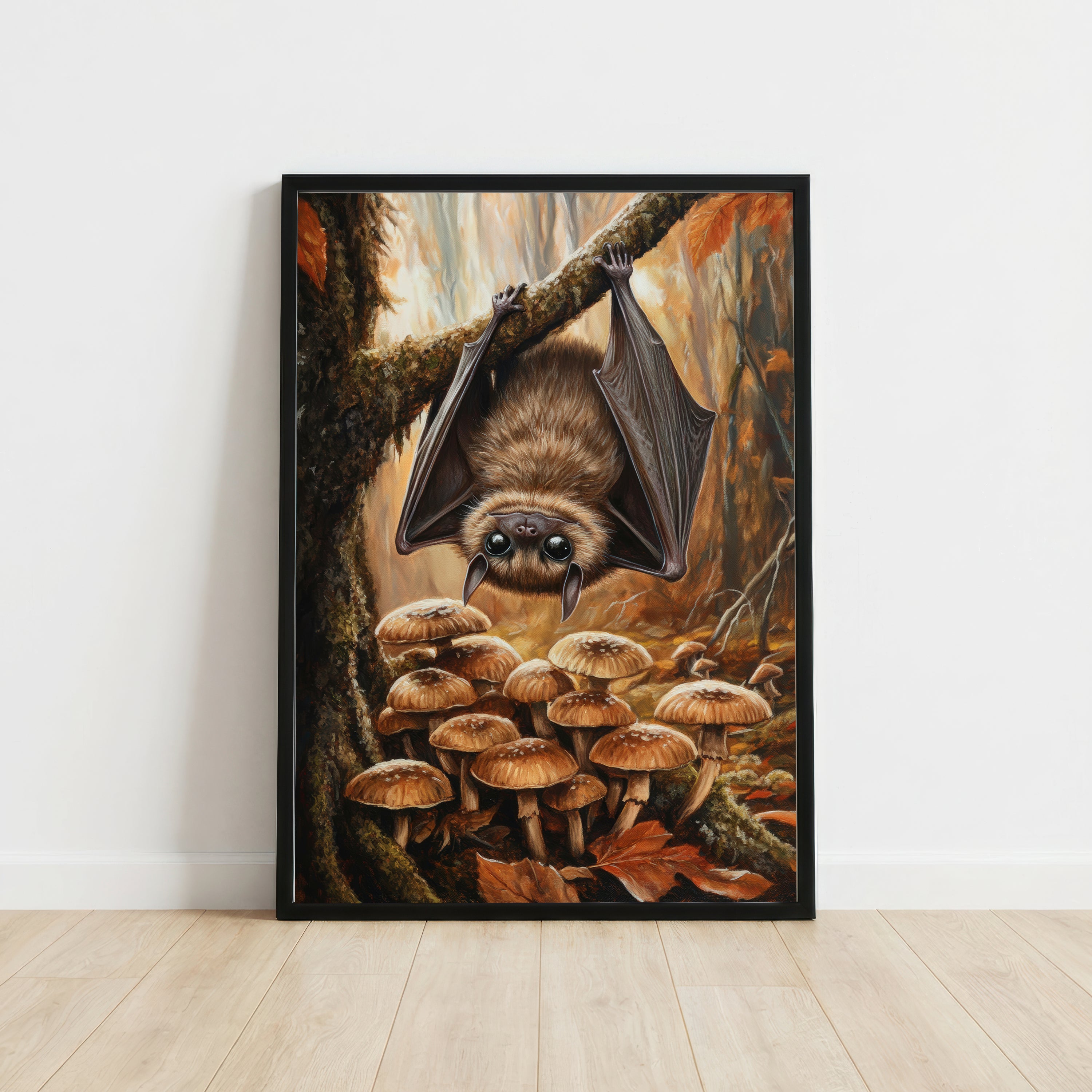 Bat and Mushroom Forest Art Print