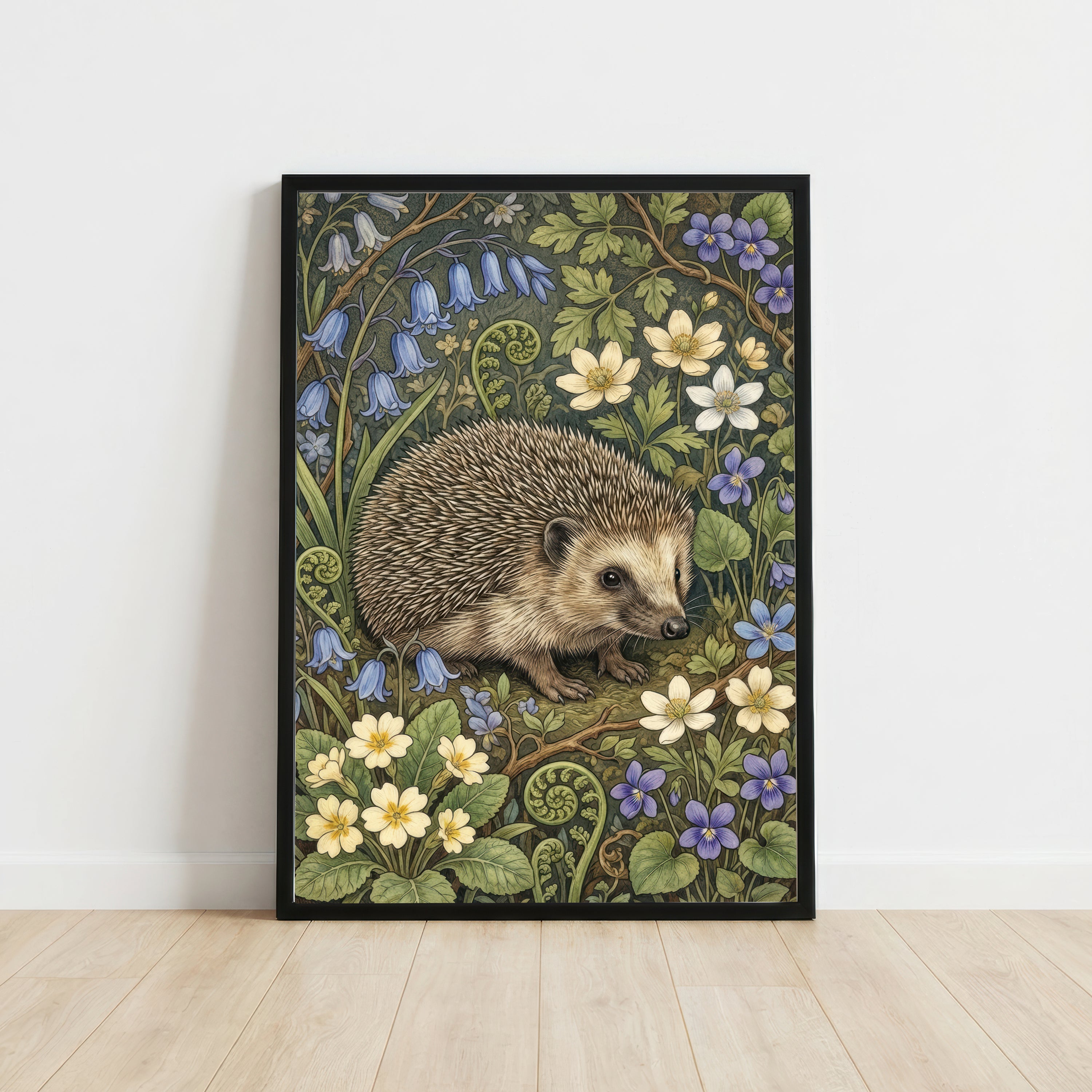 Hedgehog Botanical Art Print