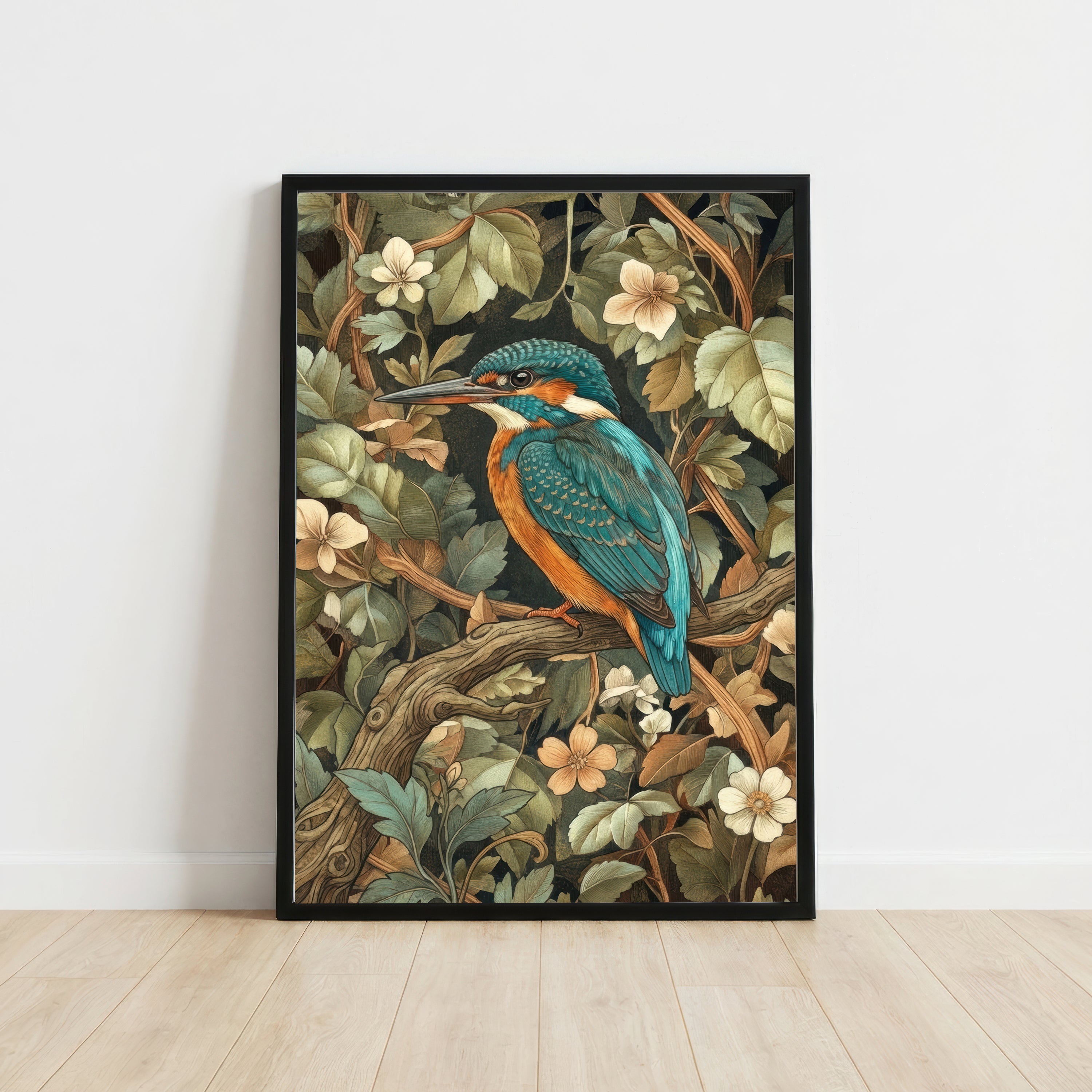 Kingfisher Botanical Art Print