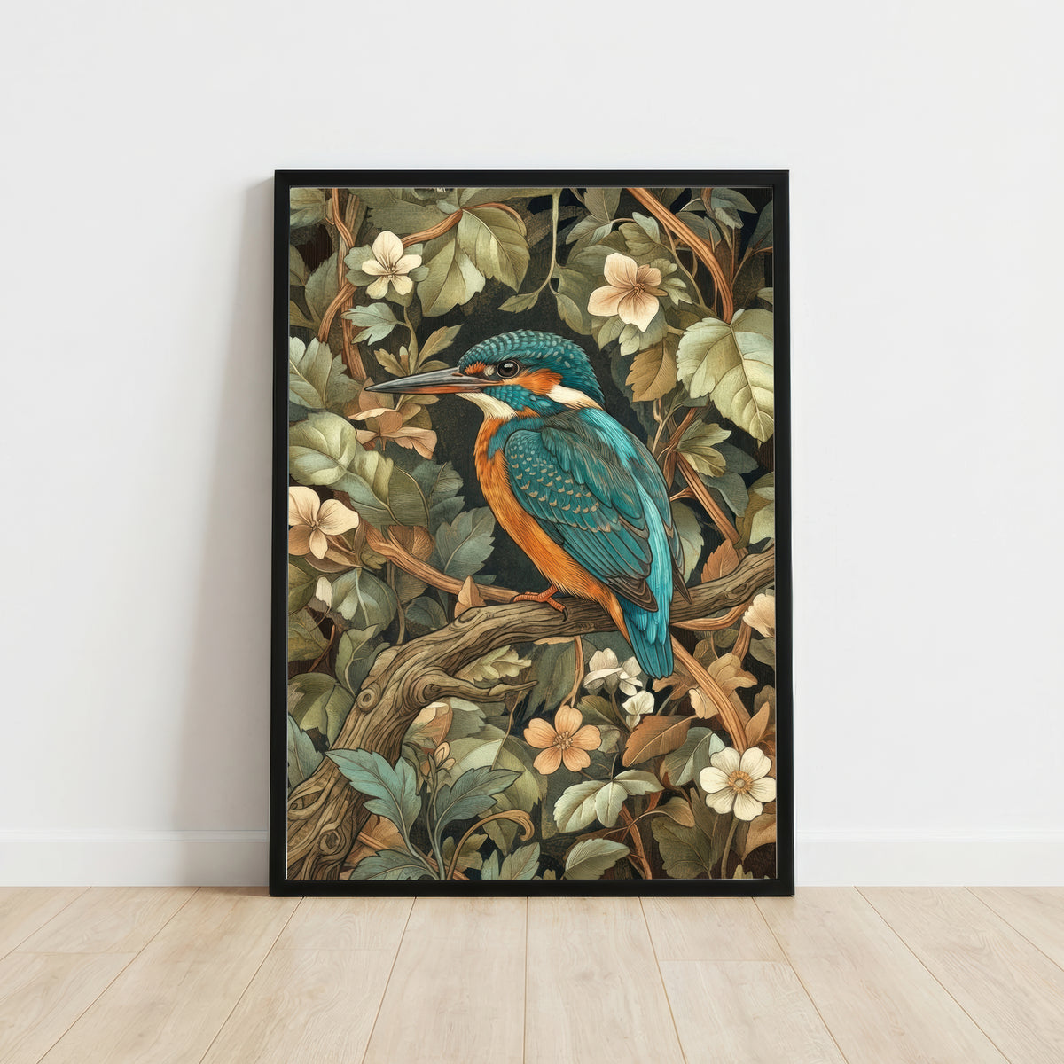 Kingfisher Botanical Art Print
