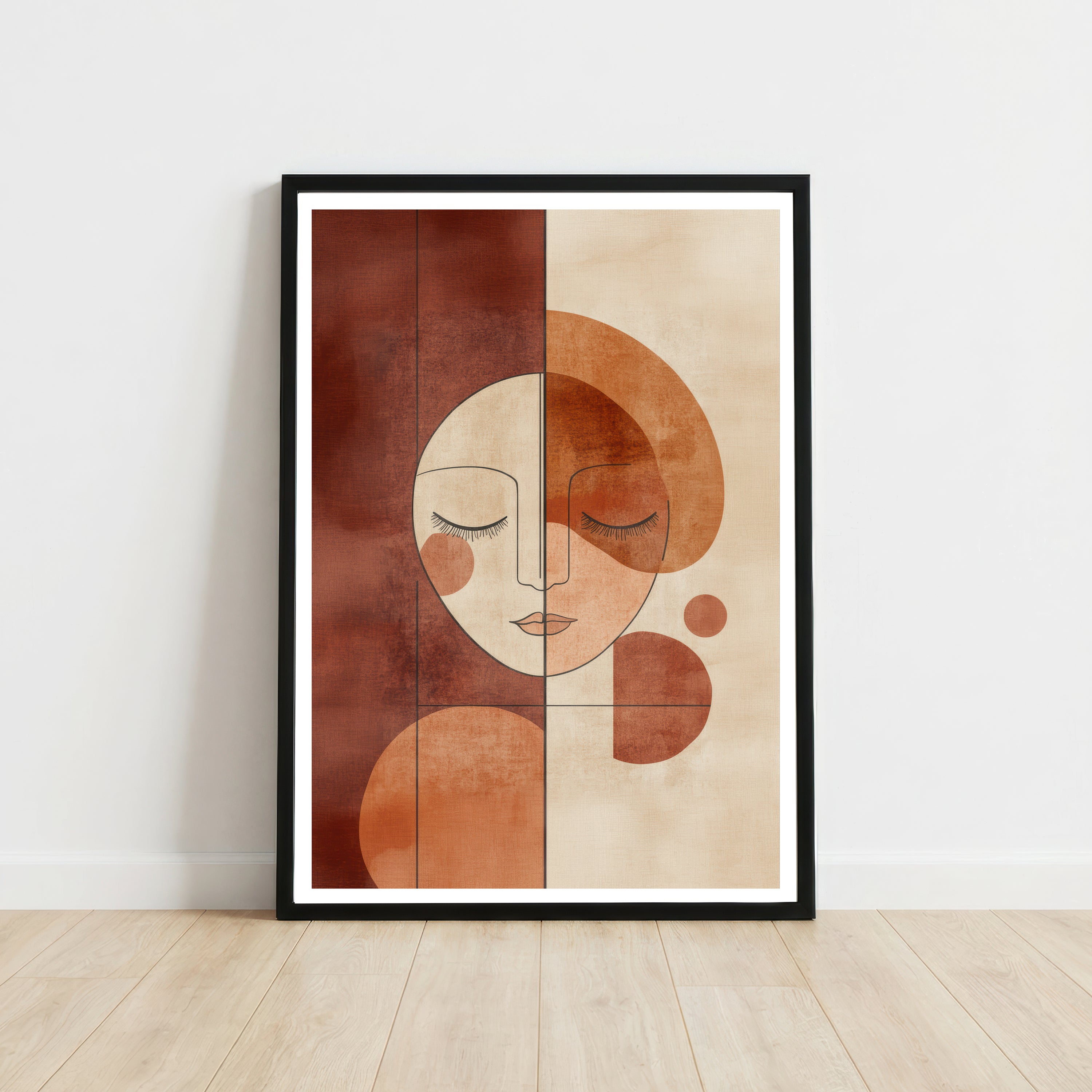 Geometric Woman Portrait Art Print