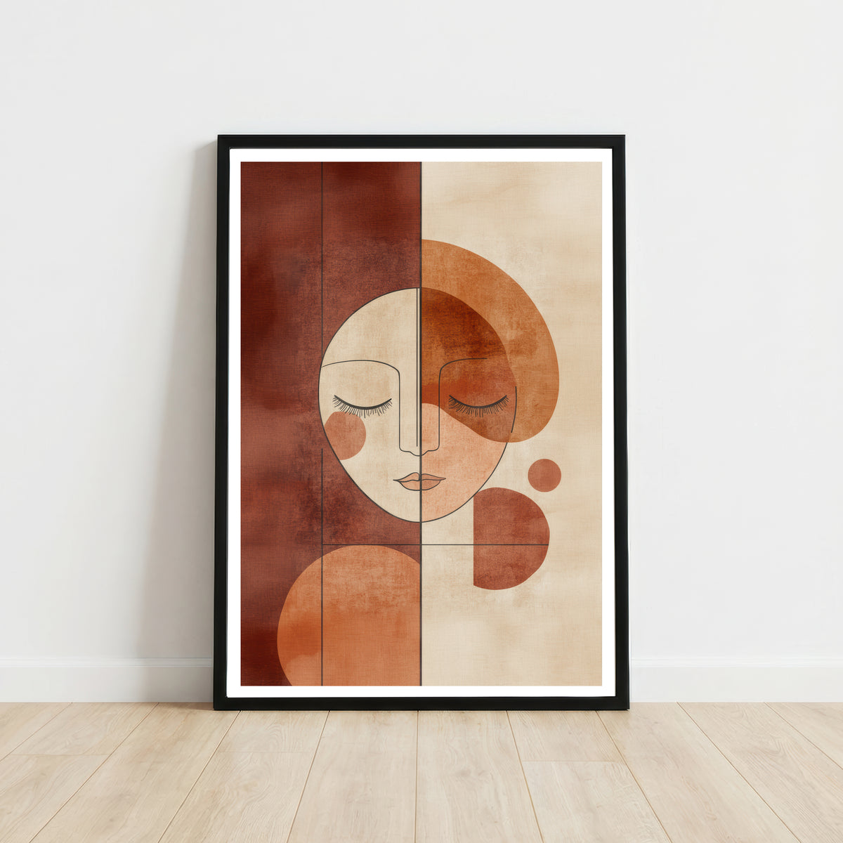Geometric Woman Portrait Art Print